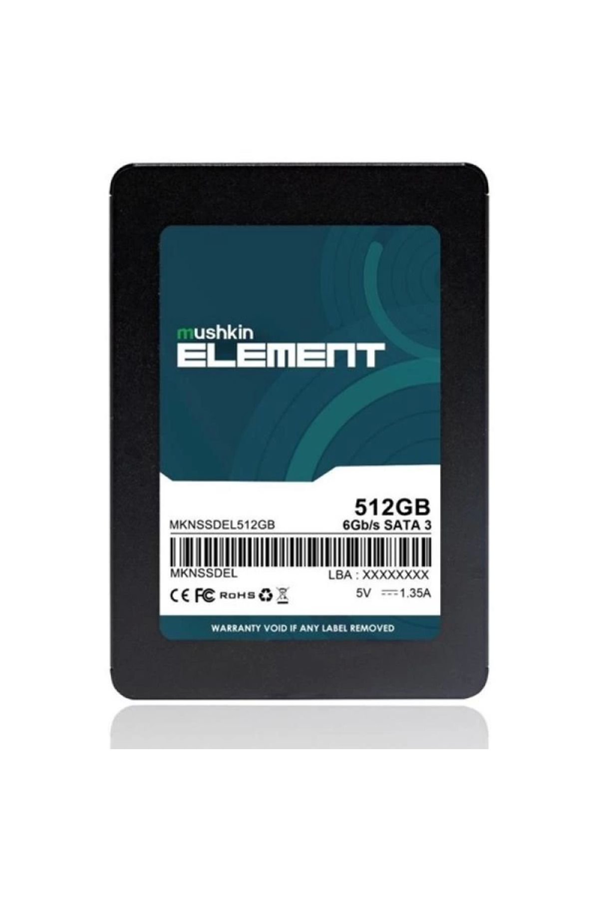 ÖYKÜ VE YİĞİT MUSHKIN 500GB ELEMENT MKNSSDEL512GB 500- 450MB/s SSD SATA-3 Disk