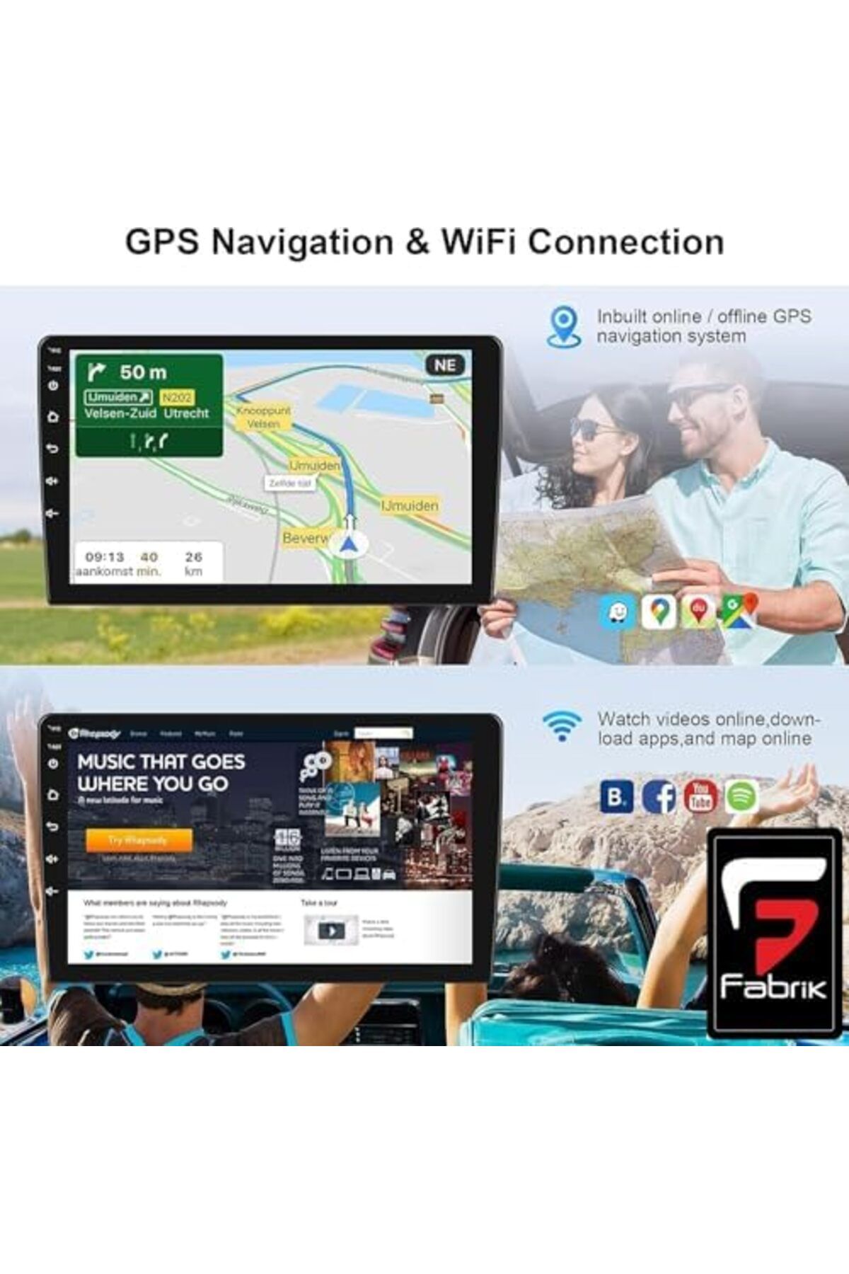 fabrik-® Car Stereo Full Touch Screen Multimedia Player For Suzuki Swift 2011 to 2017 Android System 7