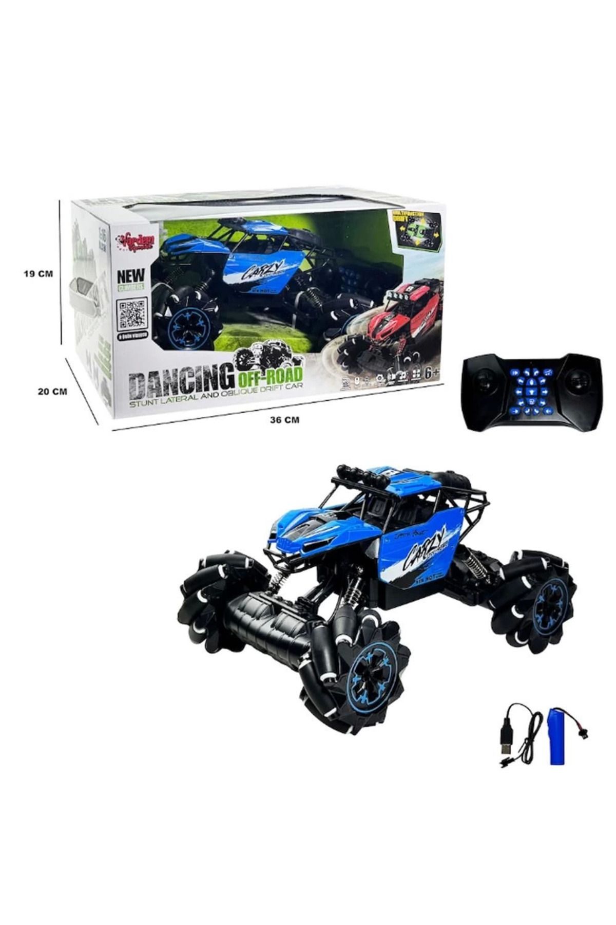KAKTÜS JACK Uzaktan Kumandalı Full Fonksiyon Şarjlı 2.4 Ghz 1:16 Off Road Arazi Arabası