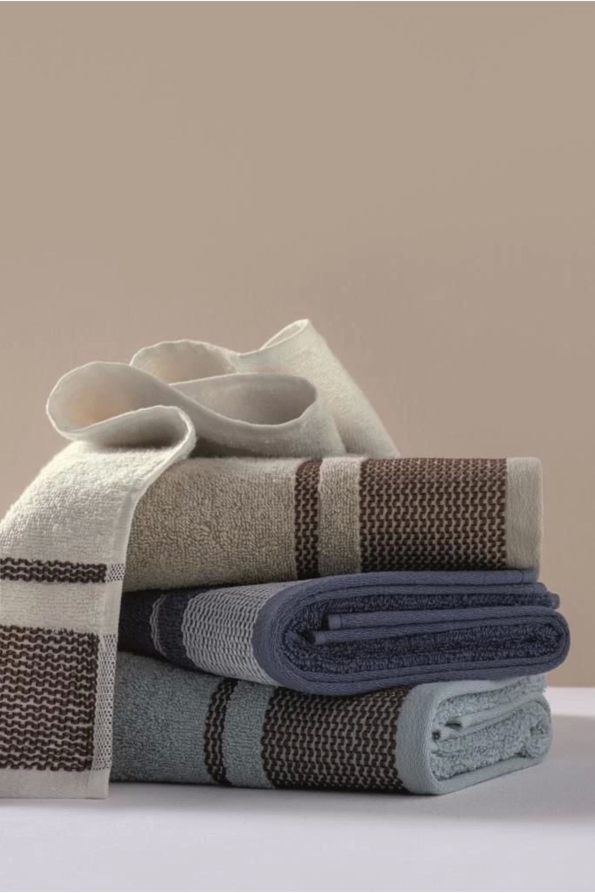 MT29 GİYİM Cotton Box 4'lü Armürlü Havlu Seti Casual 50x90