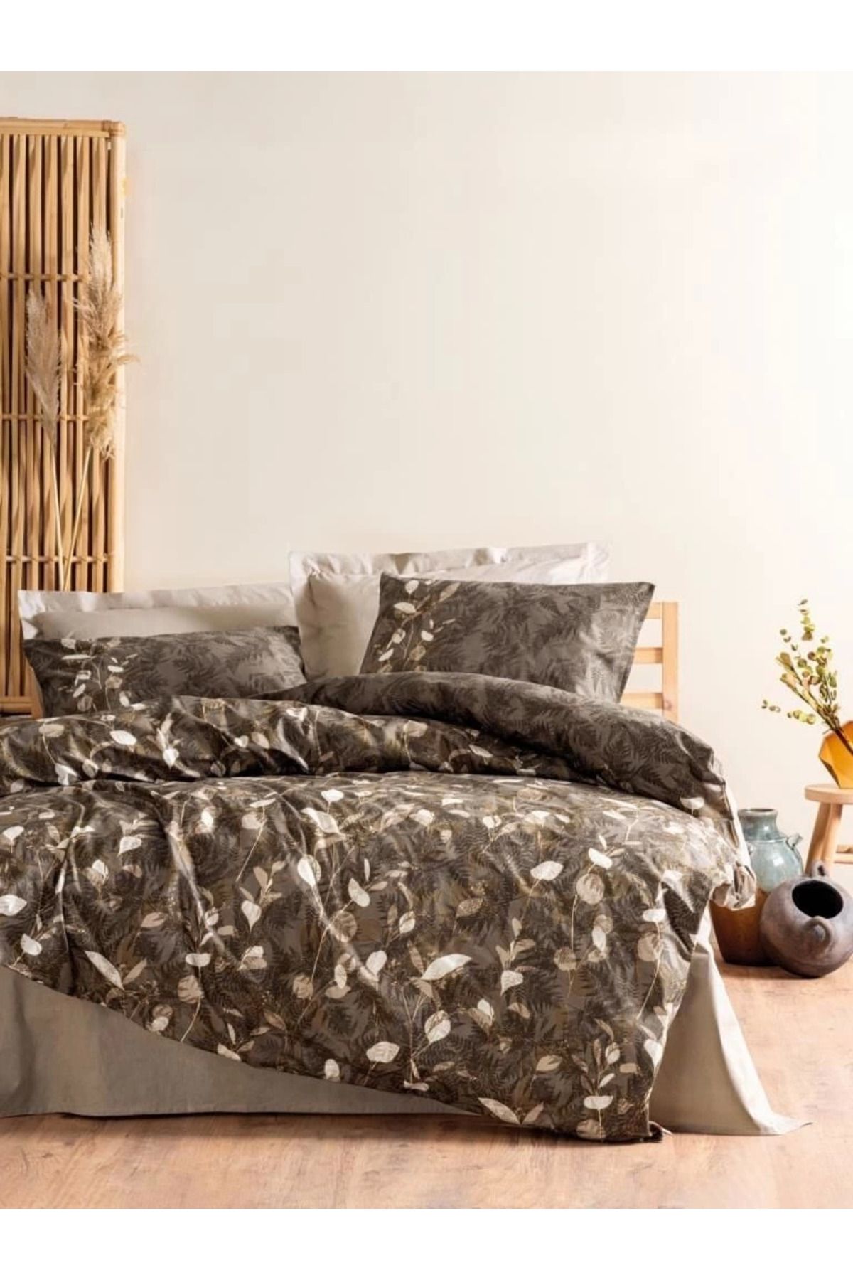 ÖYKÜ VE YİĞİT Cotton Box Dual Çift Kişilik Nevresim Takımı Foresta Bej