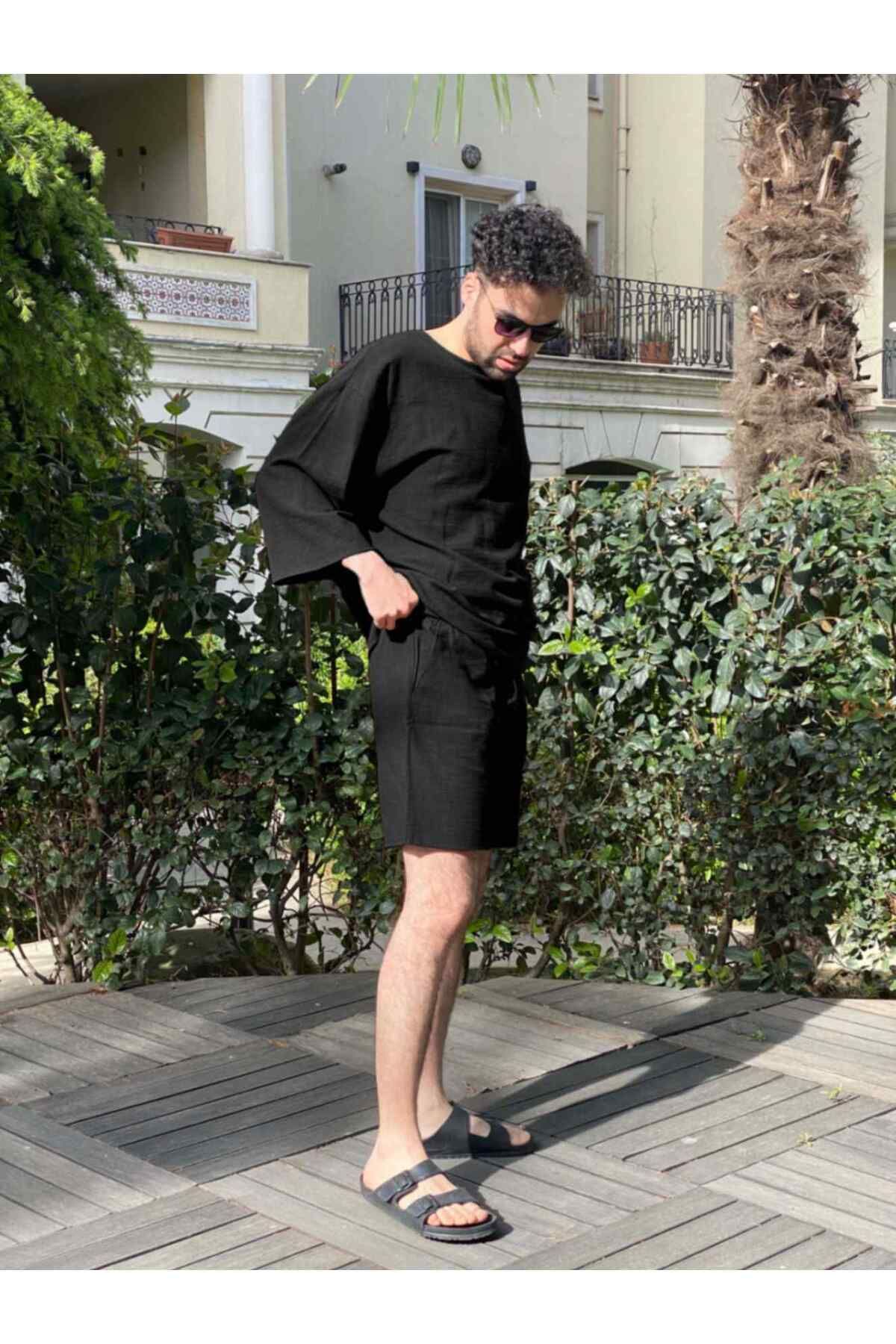 YABU Şort Tişört Keten Takım