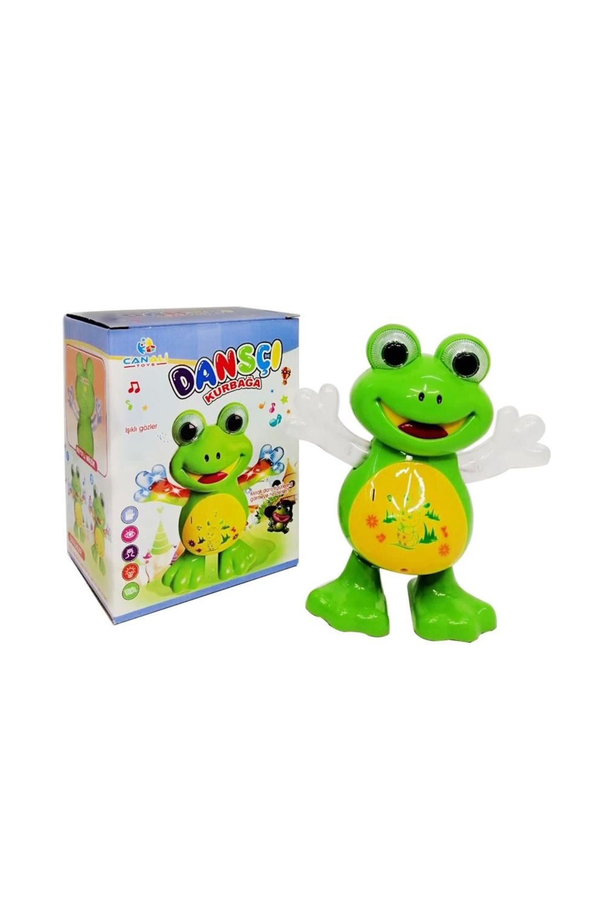 ÖYKÜ VE YİĞİT Pilli Işıklı Müzikli Danscı Kurbağa Oyuncak