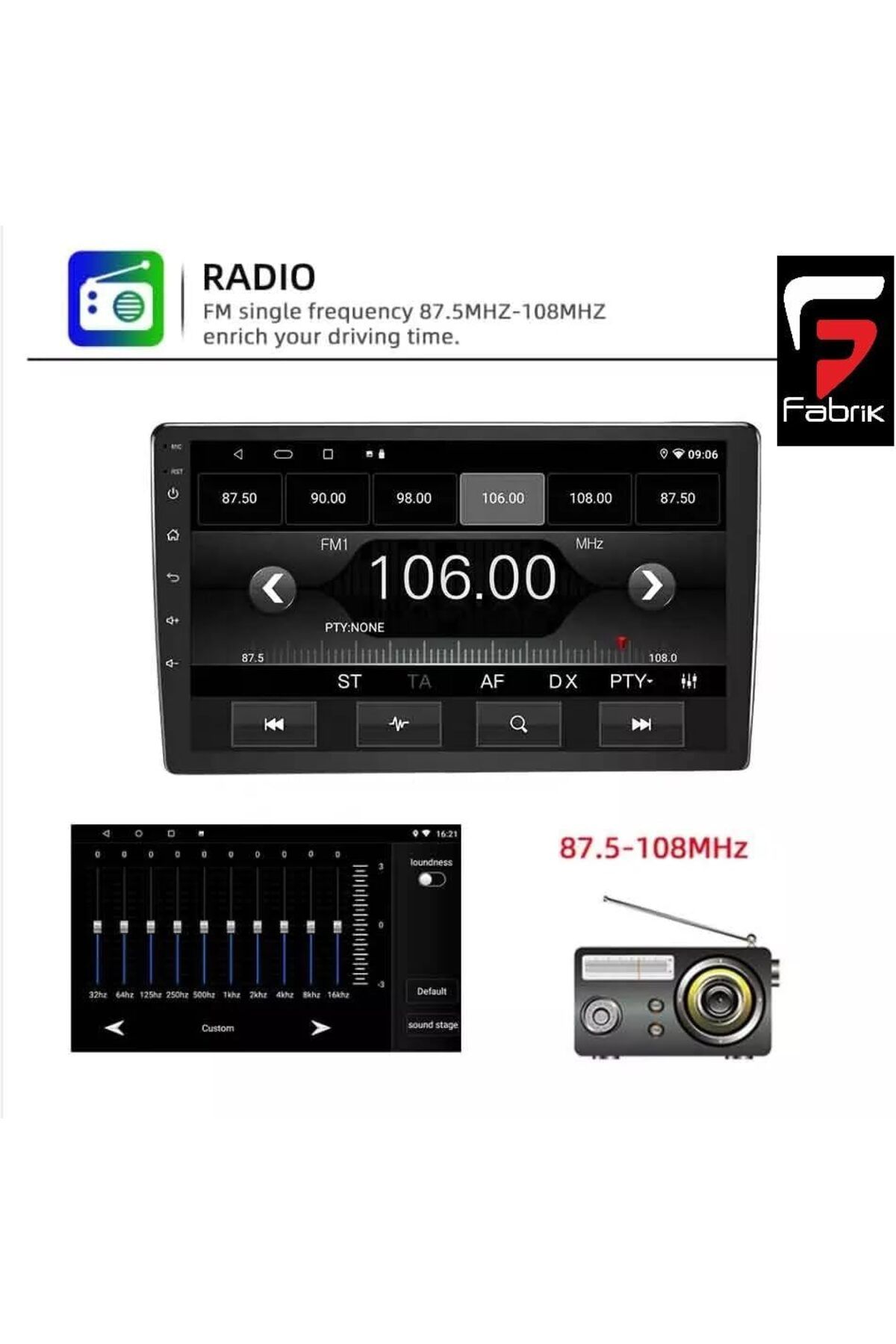 fabrik-® Car Stereo Full Touch Screen Multimedia Player For Suzuki Swift 2011 to 2017 Android System 8