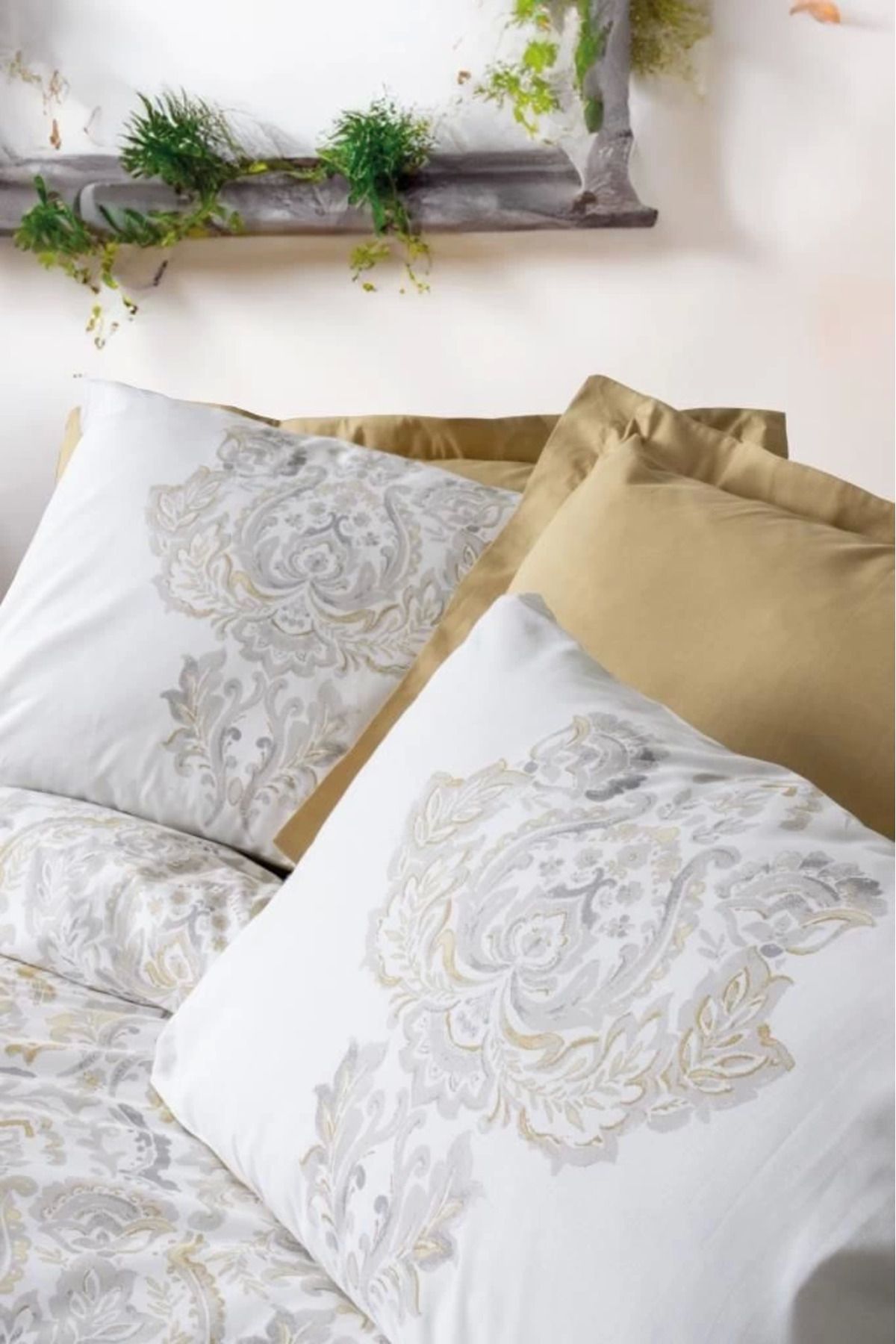 ÖYKÜ VE YİĞİT Cotton Box Bohem Nevresim Takımı Çift Kişilik Najva Hardal
