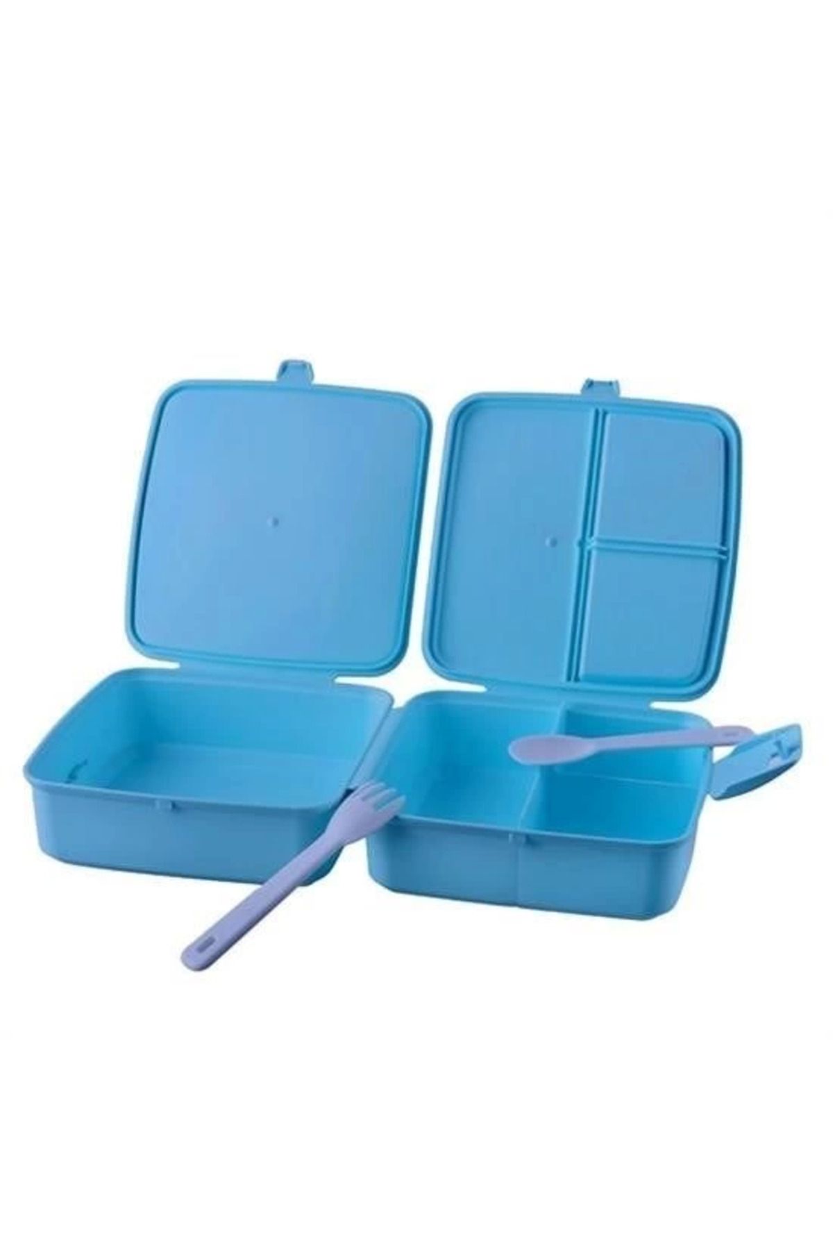 LiderGlobal-Automatic Lunch Box with Spoon and Fork 4 Compartments Children's Lunch Box Storage Box 4