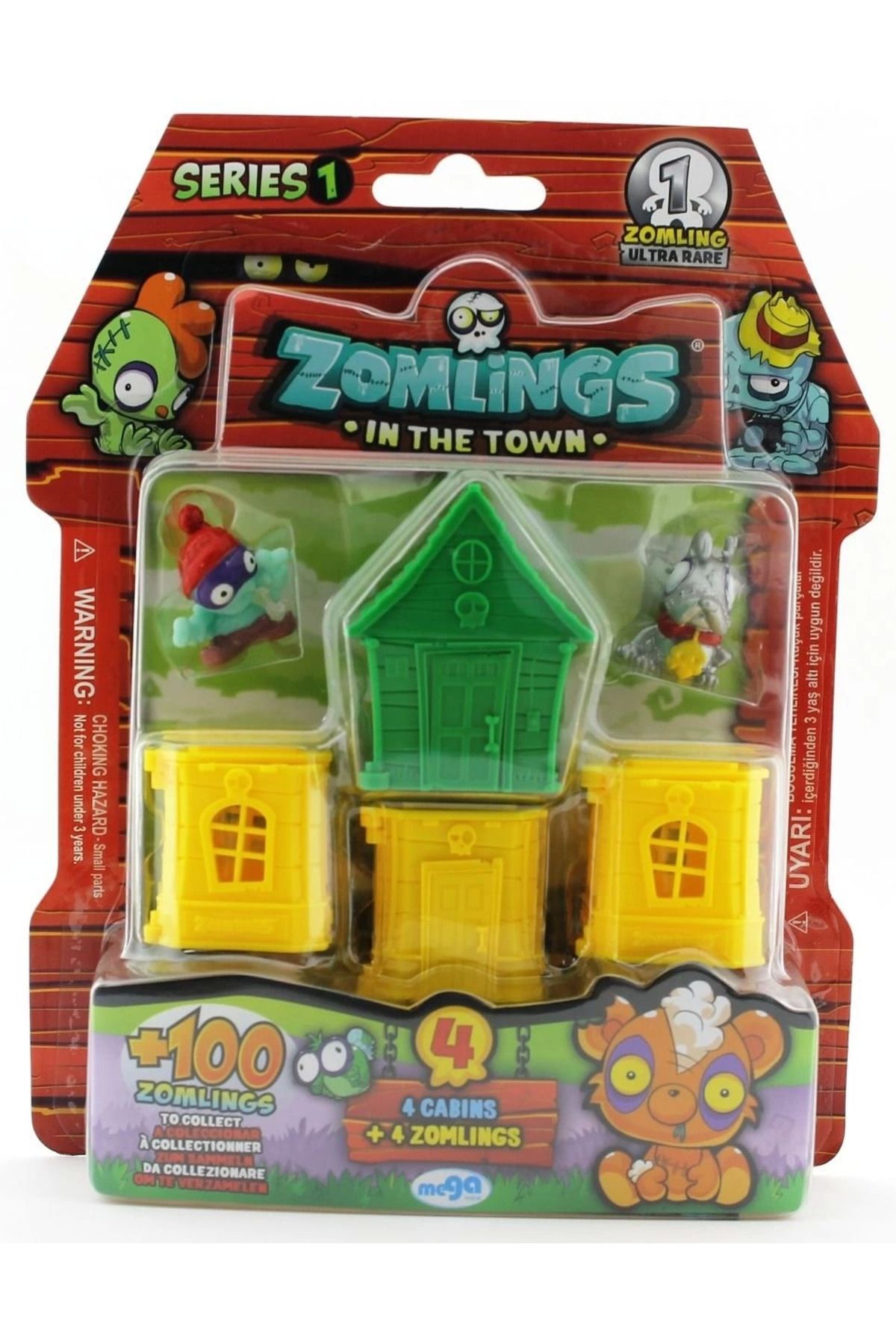 ÖYKÜ VE YİĞİT Zomlings 4'Lü Paket Seri 1 Yeşil Evli P00972