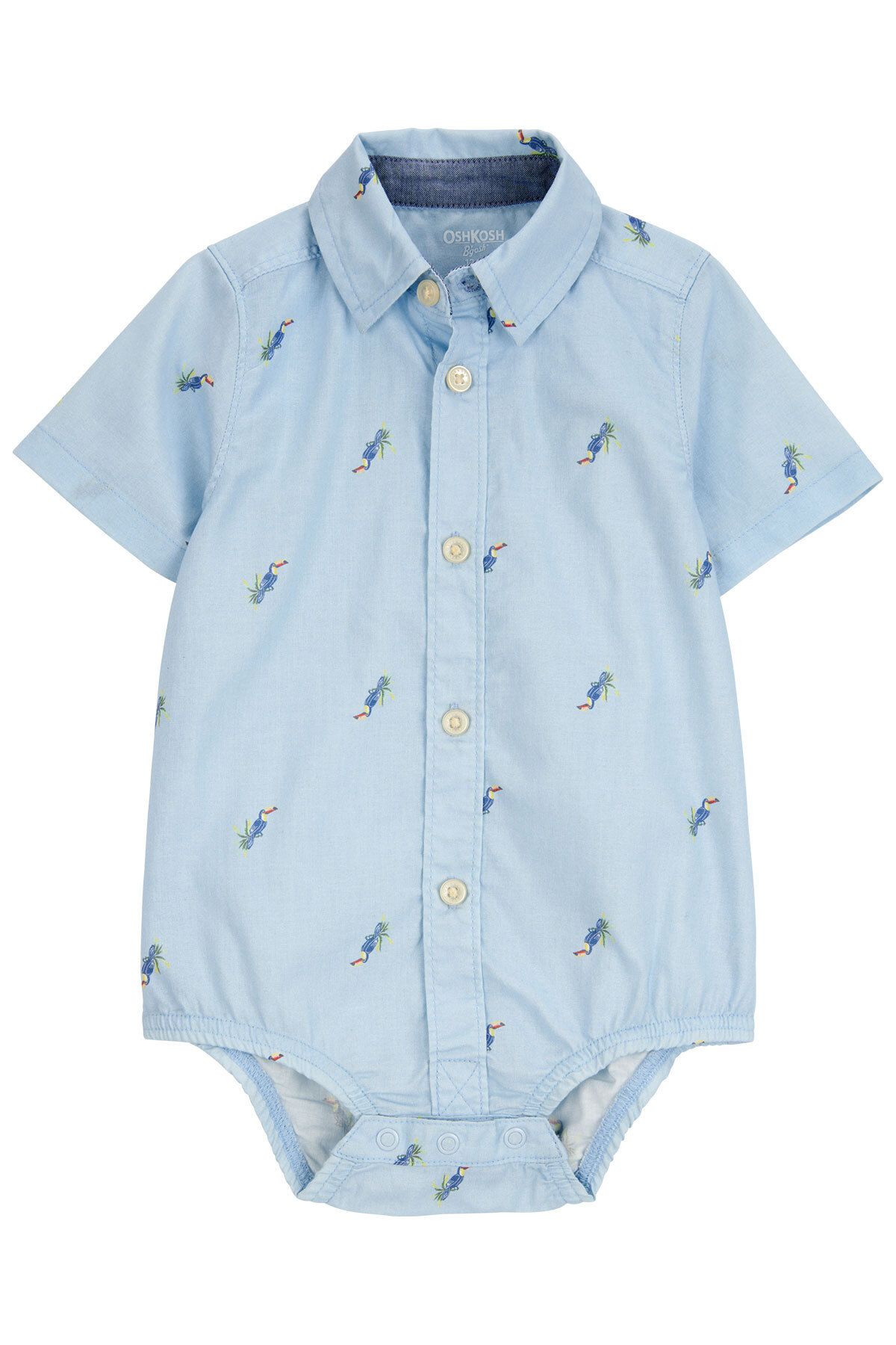 OshKosh Erkek Bebek Gömlek Body