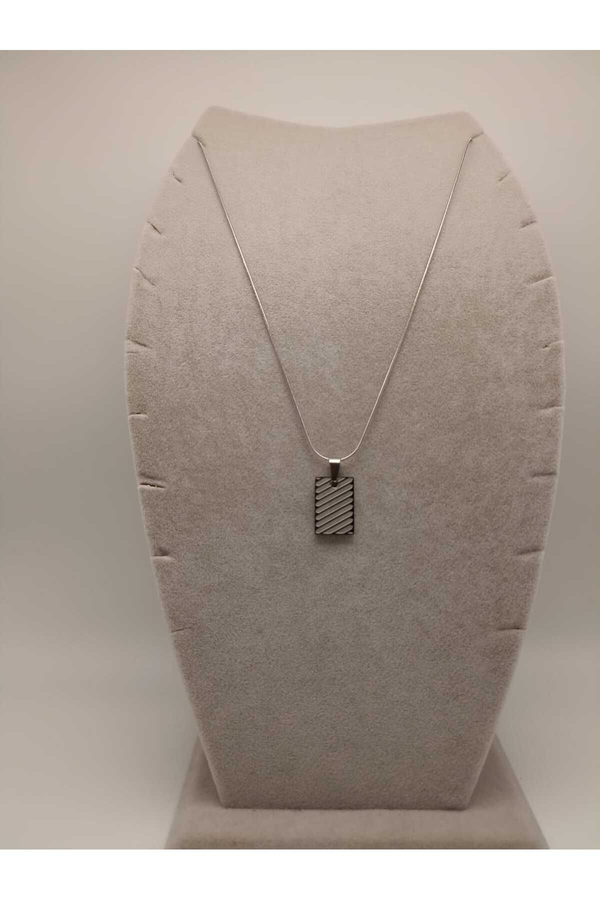 TLSMACCESORIES ERKEK ÇELİK KOLYE SILVER