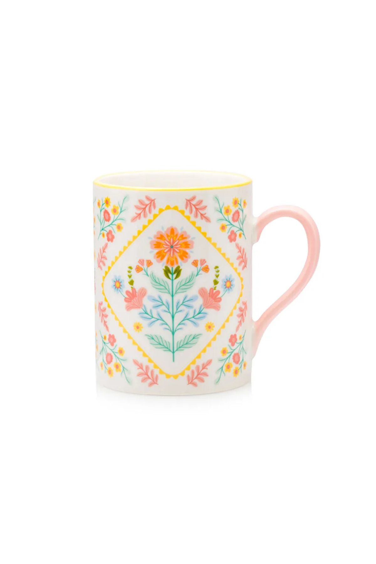 LC Waikiki-Lcw Home Mixed Flower Patterned Porcelain Mug 320 ml 5