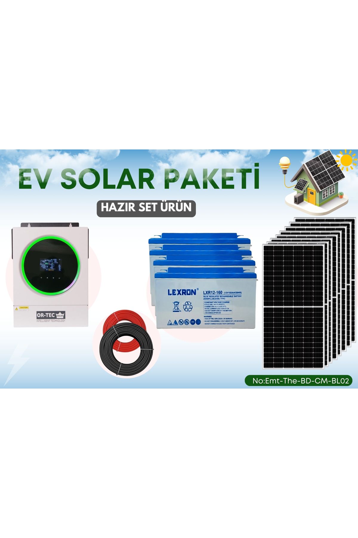 TNL ÇAMAŞIR BULAŞIK BUZDOLABI TV DALGIÇ POMPA İÇİN GÜNEŞ ENERJİ PAKETİ