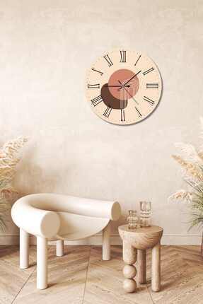 byMelekoğlu Minimalist Tasarım Mdf Uv Baskı Duvar Saati 40 Mds-06