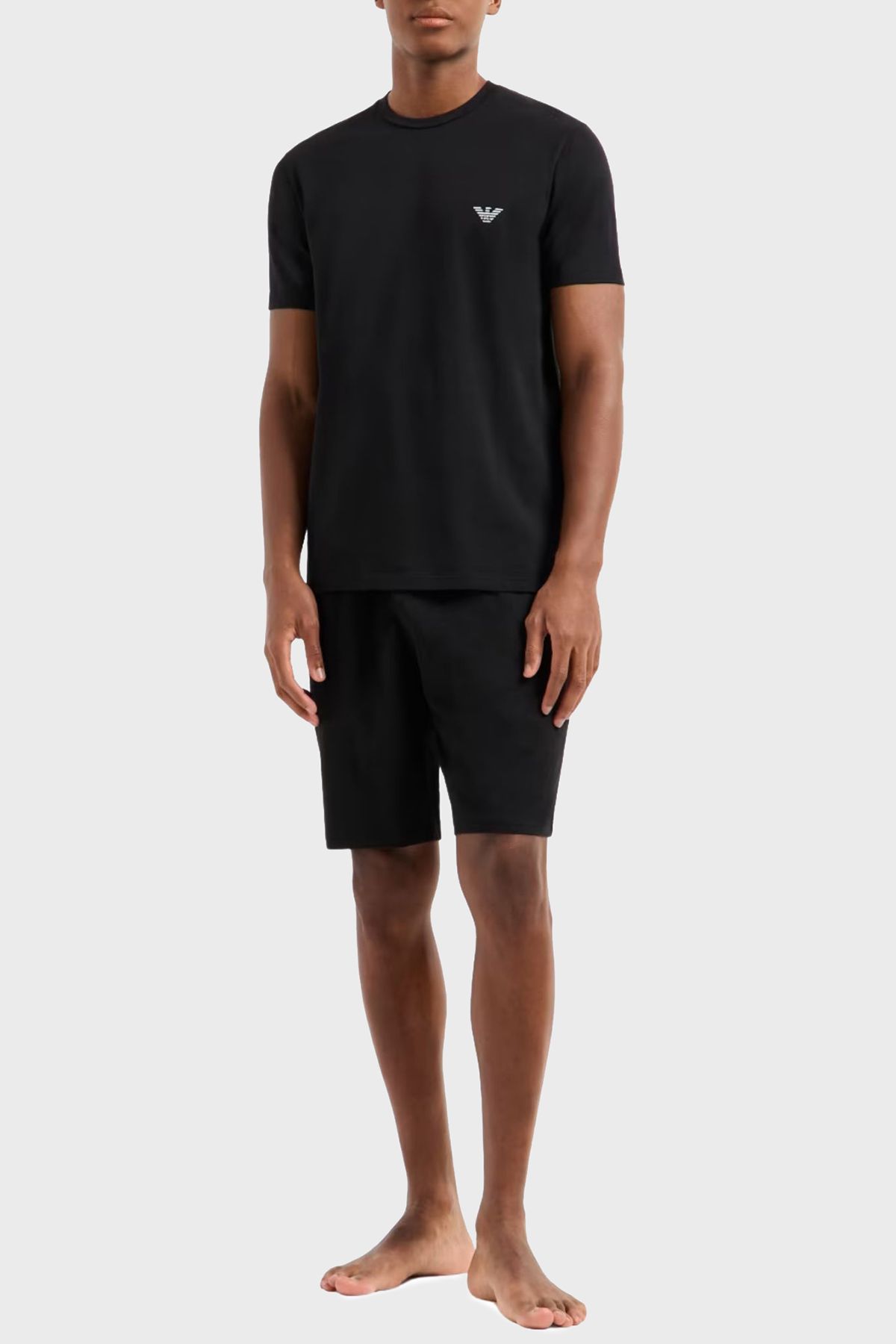 Emporio Armani Logolu Streç Pamuklu Regular Fit Normal Bel Pijama Takımı Erkek PİJAMA TAKIMI EM00040