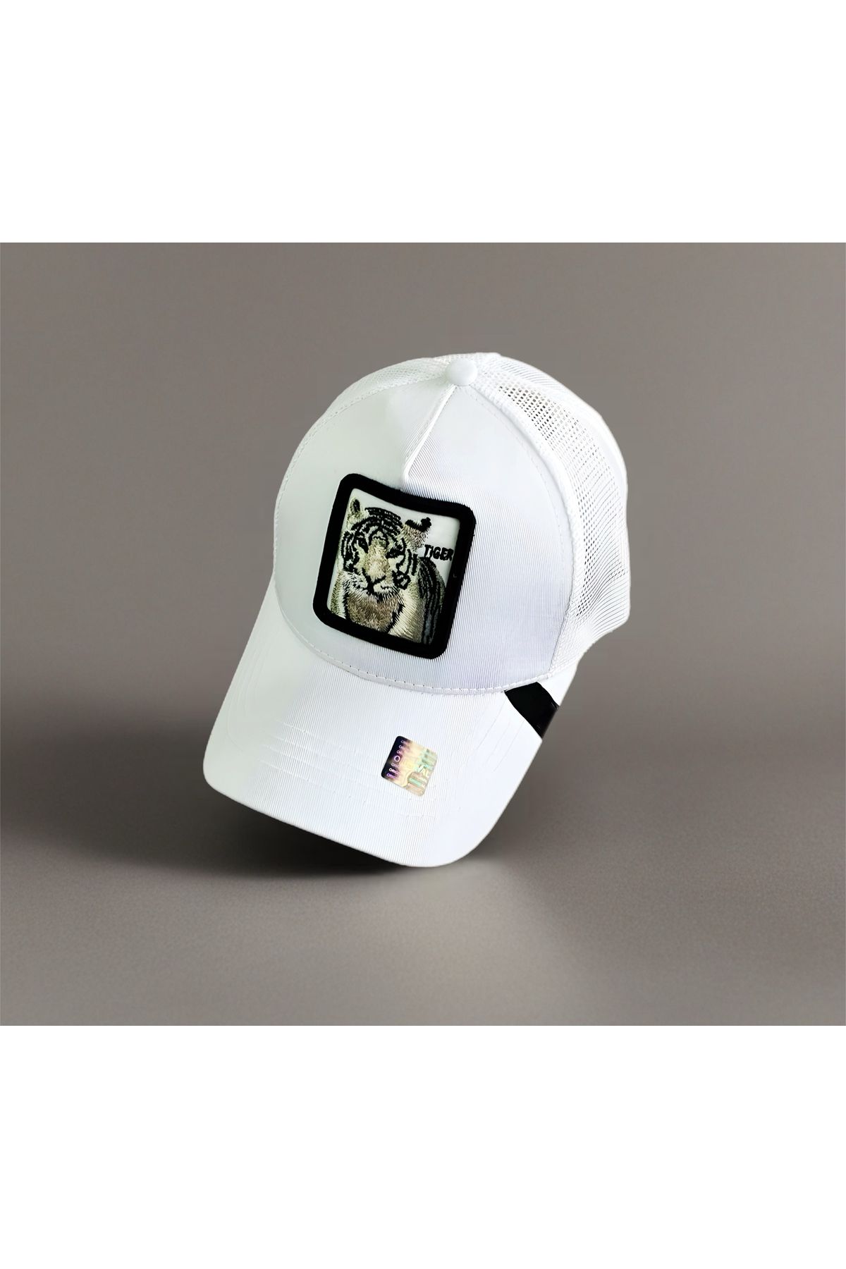 CapZone Spor Şapka Hayvan Model Unisex Şapka Beyaz Renk Ayarlanabilir