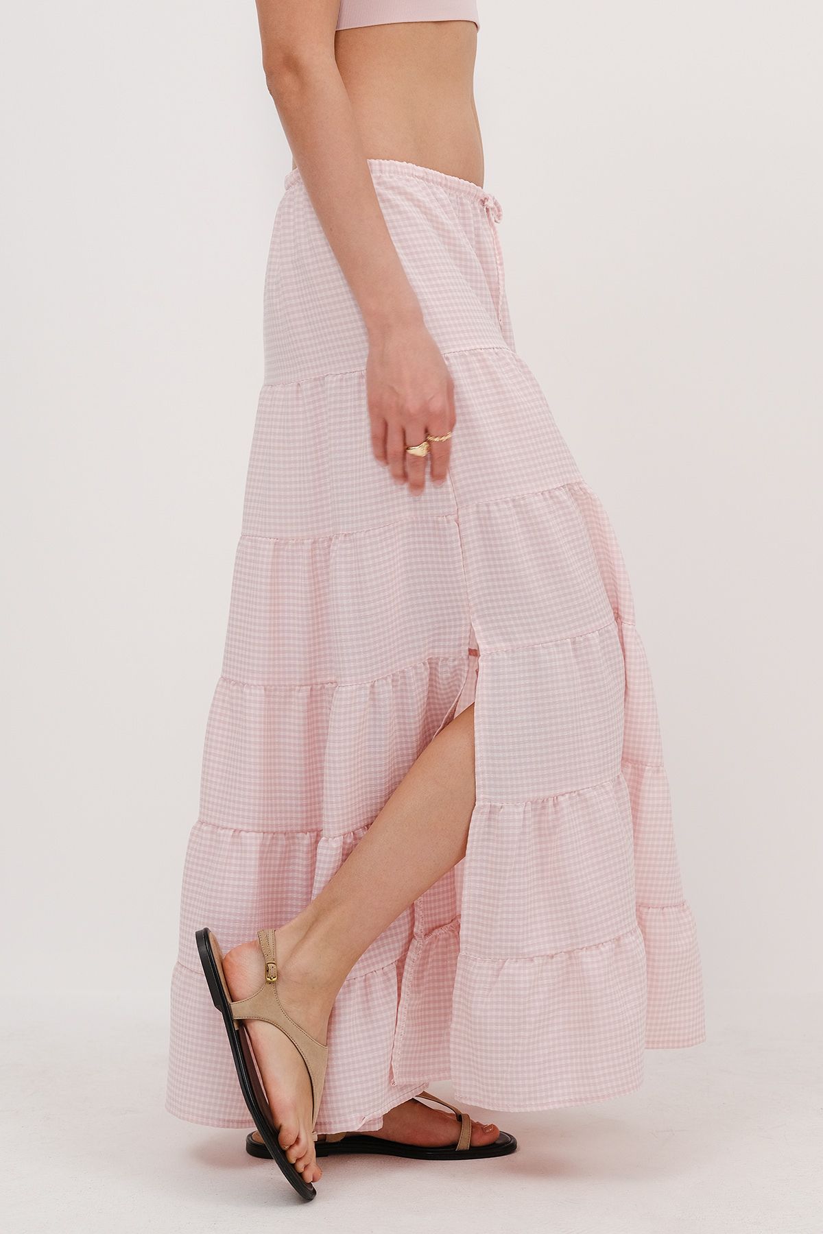 Addax-Μακριά φούστα Gingham E17293-B5 6