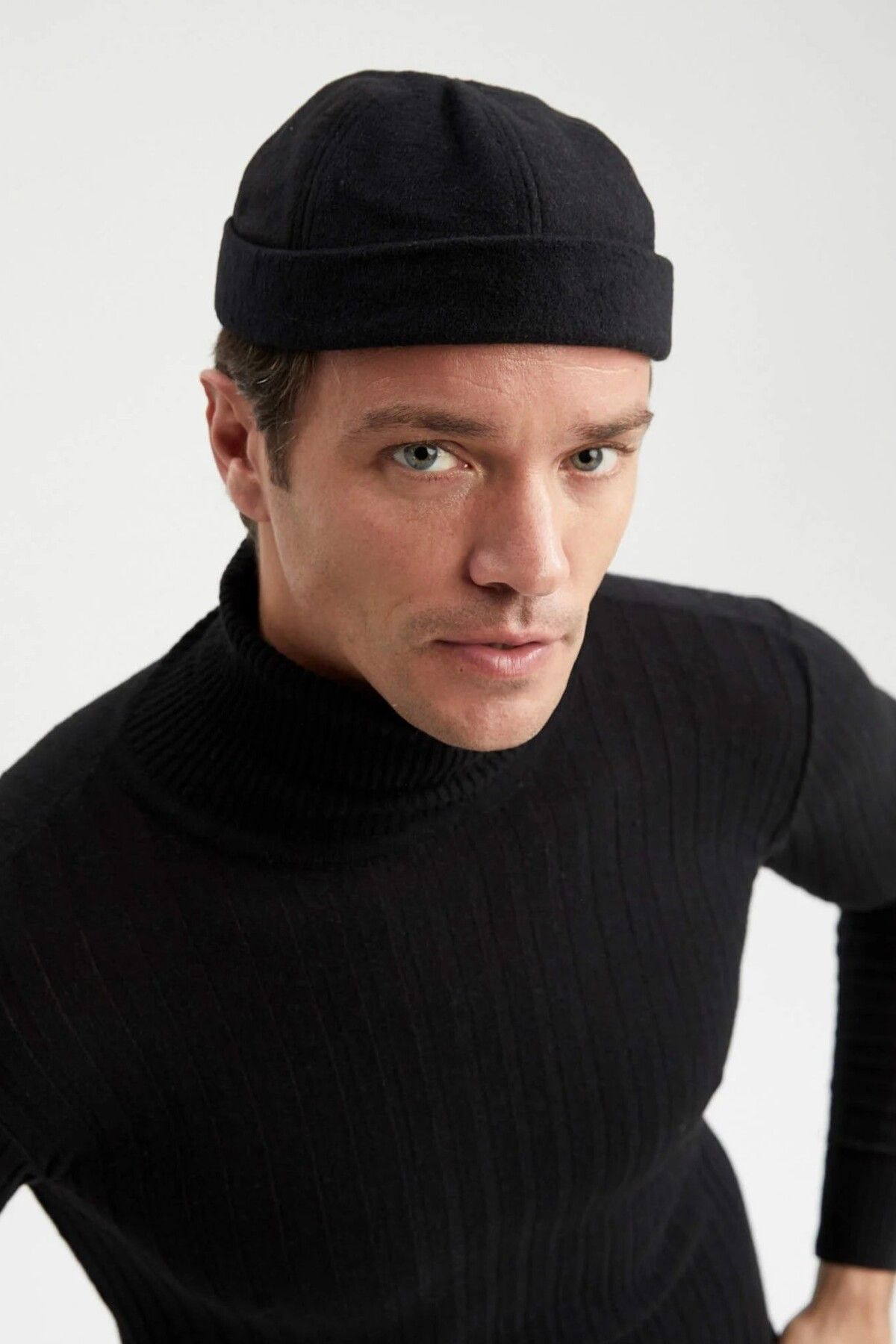 Takı Dükkanı-Leon Unisex Winter Wool Cap - Retro Docker Cap Skullcap, Cp236 4