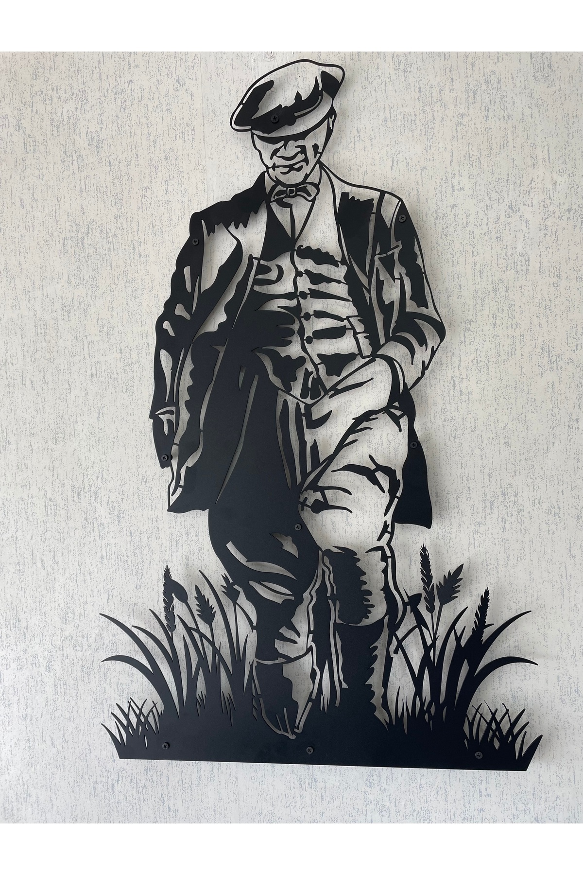 Atatürk Portrait Metal Wall Decor, Great Leader Atatürk Figure, Wall Decor,