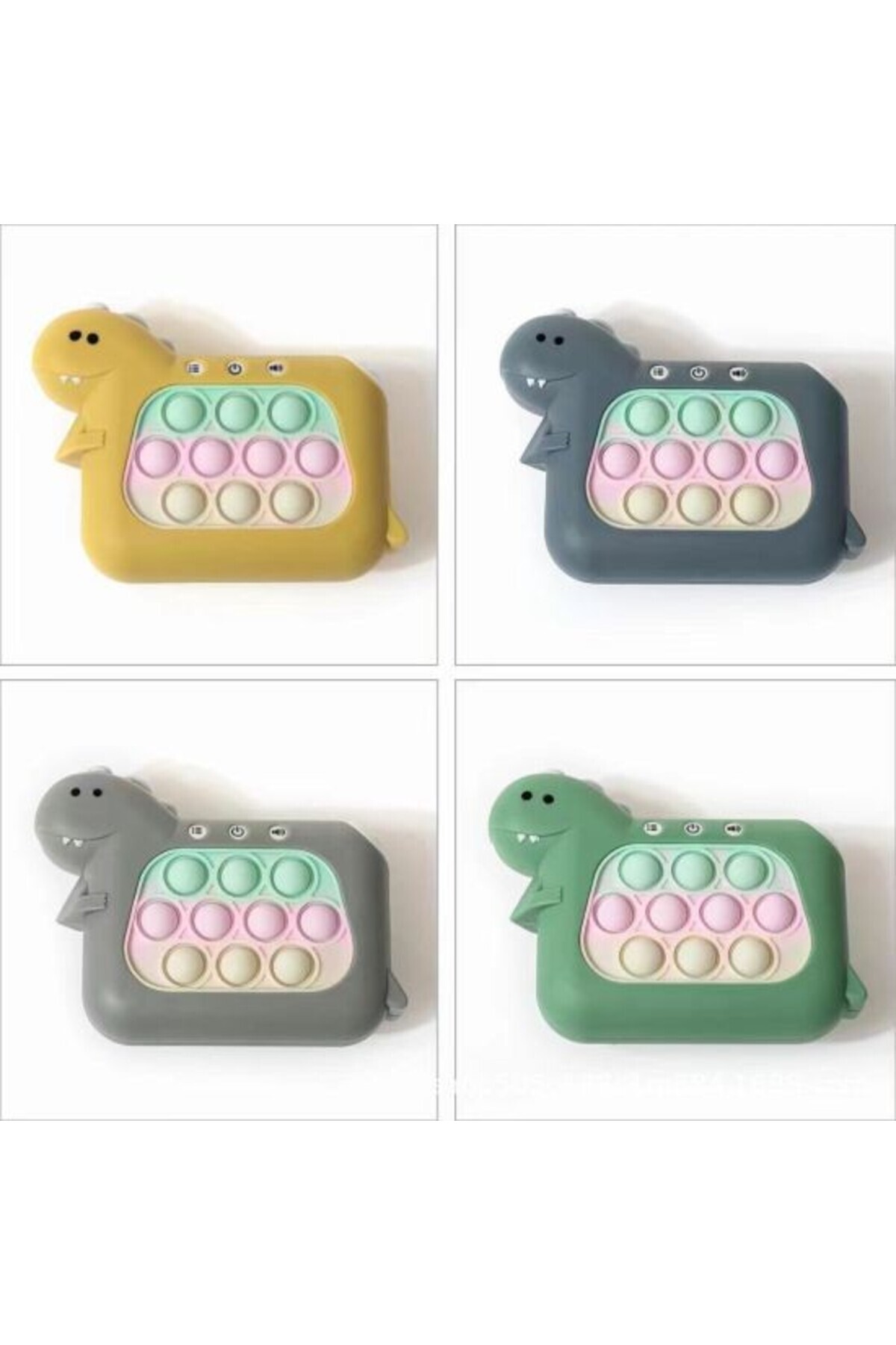 Flippy-Pop It Interactive Toy, Console Type, Dinosaur, 4 Game Modes, Antistress, Gray, 3 Years 9
