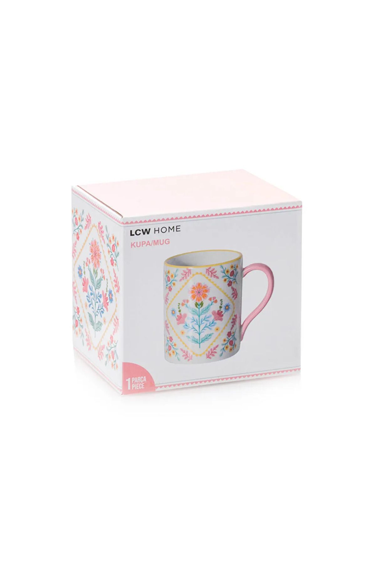 LC Waikiki-Lcw Home Mixed Flower Patterned Porcelain Mug 320 ml 4