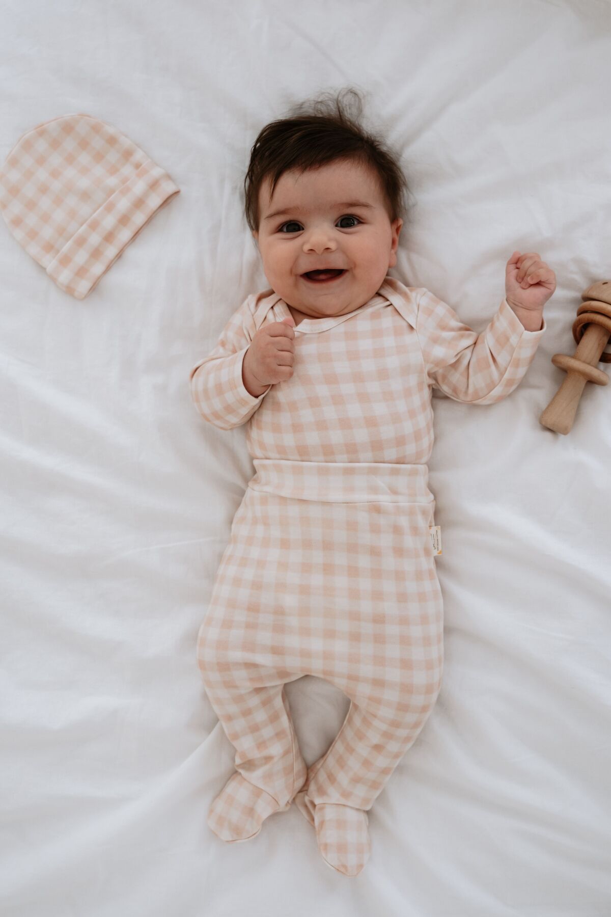 Luna Kids Collection %100 Organik Pamuk Zıbın Takımı - Pötikareli