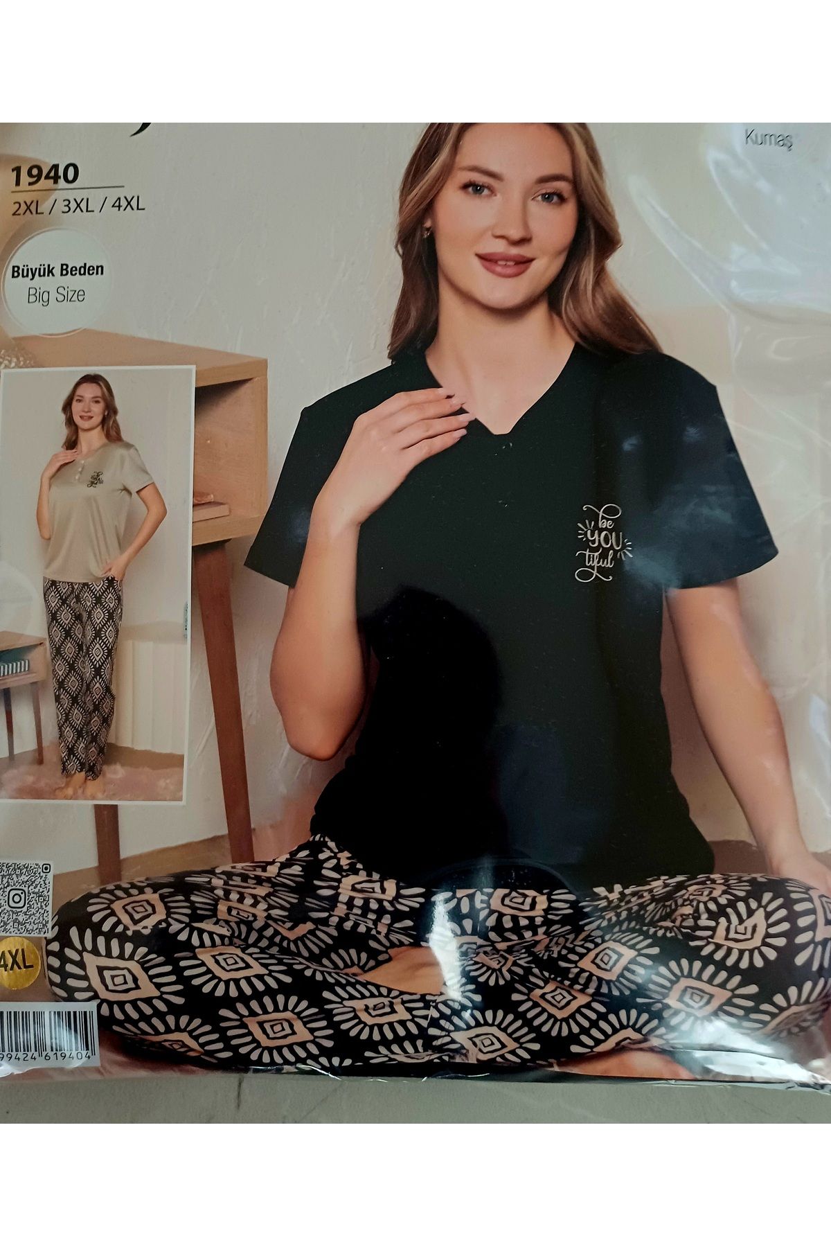 EYLÜLEY büyük beden pijama takımı