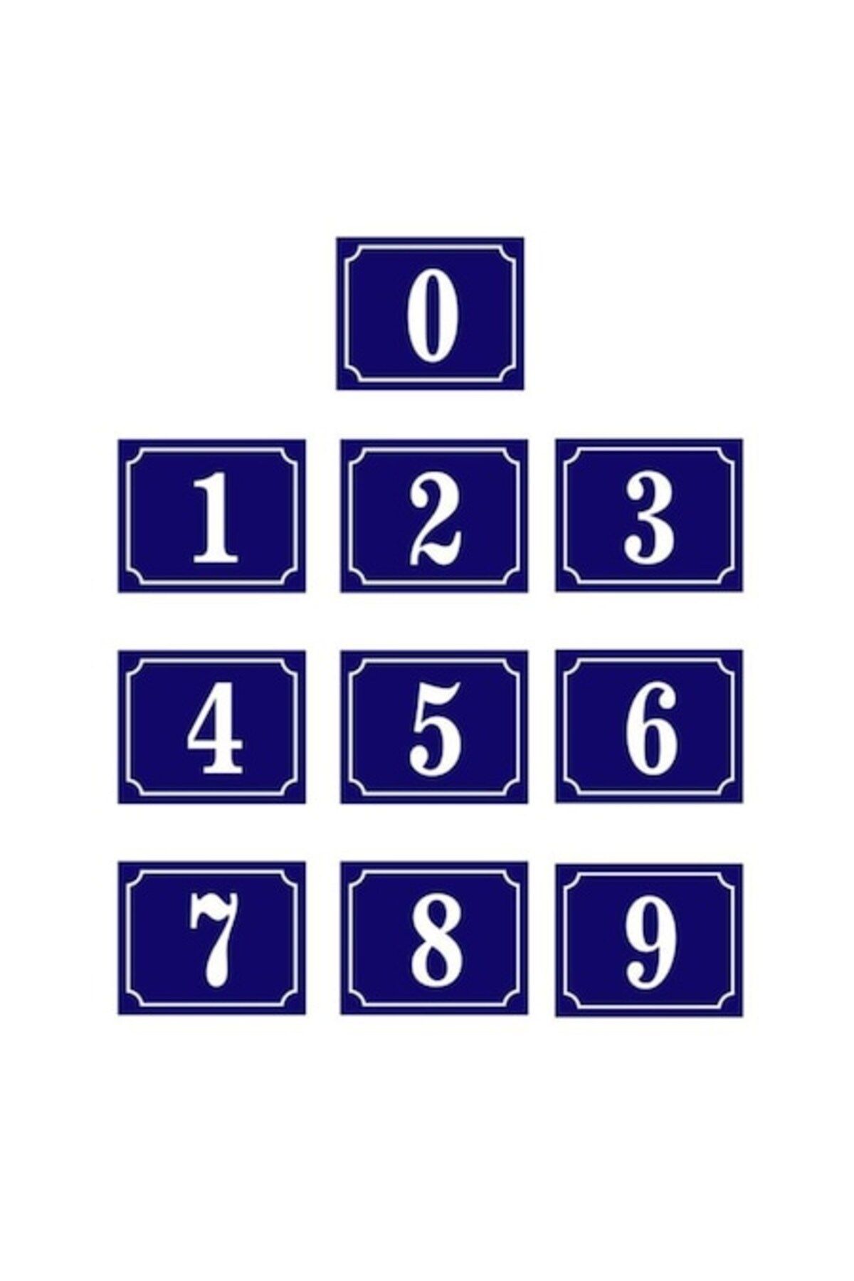 crt-Set 10 autocolante, numere de la 0 la 9, CRT, PVC, 11 cm x 9 cm 1