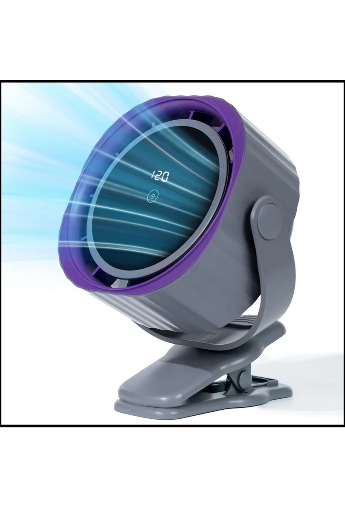 Tastech KLİPSLİ FAN MASAÜSTÜ BEBEK ARABASI ŞARJLI MANDALLI VANTİLATÖR 1800RPM 3600MAH