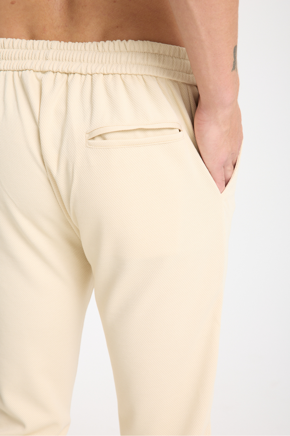 KAPHONE Erkek Pantolon Bel Lastikli Likralı Paça Katlamalı Jogger Stil görsel 6