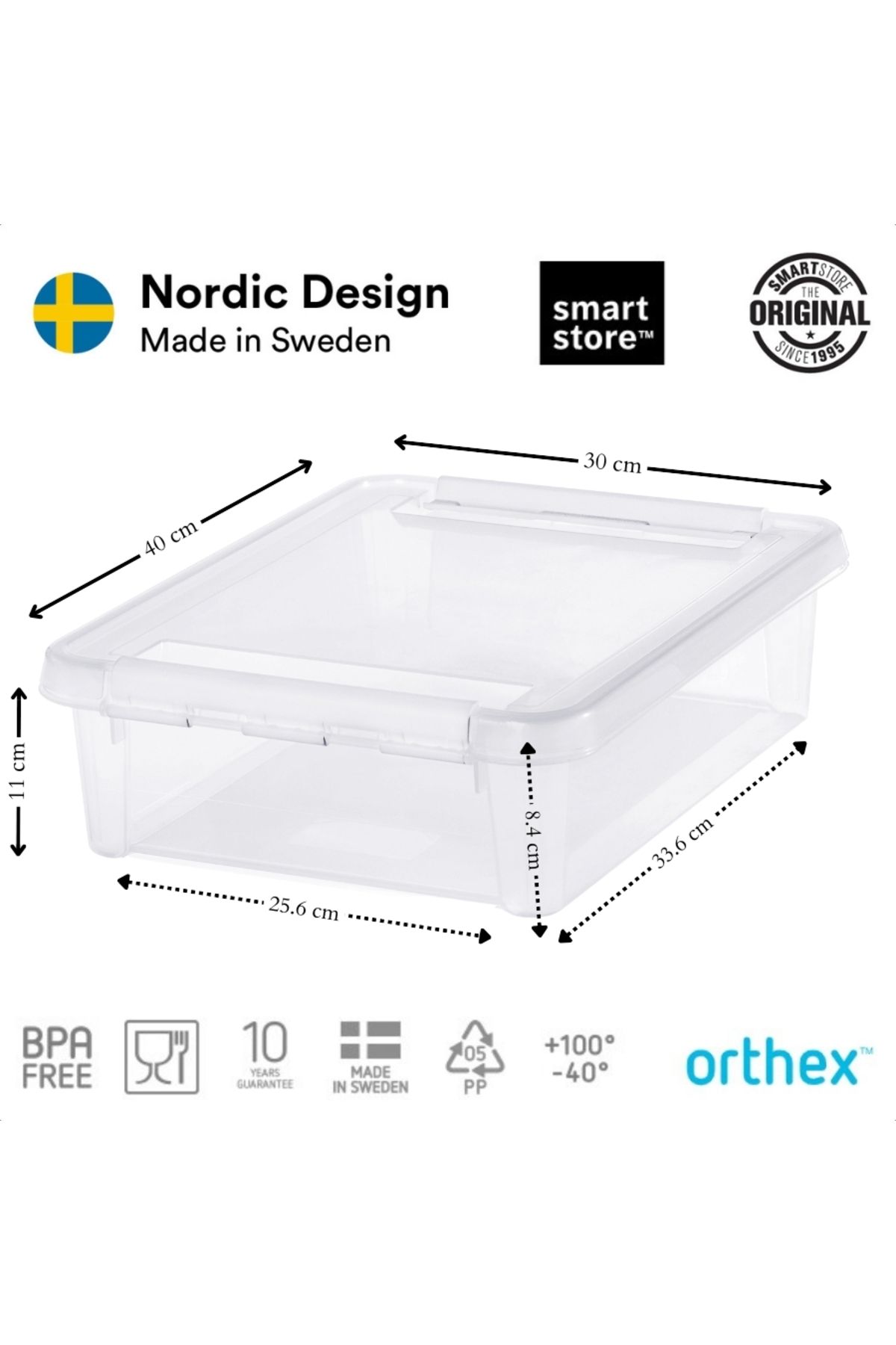 Orthex-Storage and organization box, with lid, SmartStore Home 14, BPA-free plastic, 40x30x11 cm 5