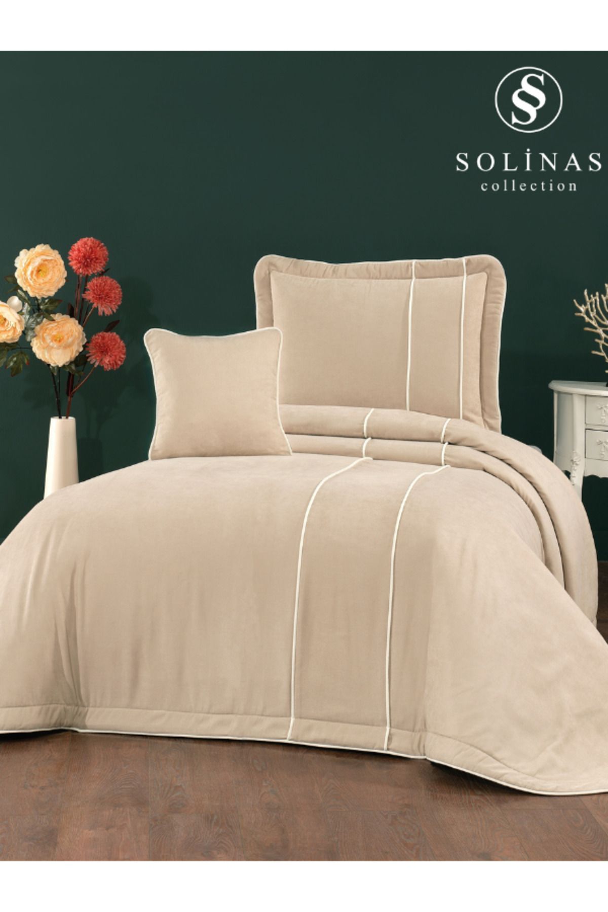 Solinas Collection Lena Vizon Tek Kişilik Elyaf Dolgulu Yatak Örtüsü