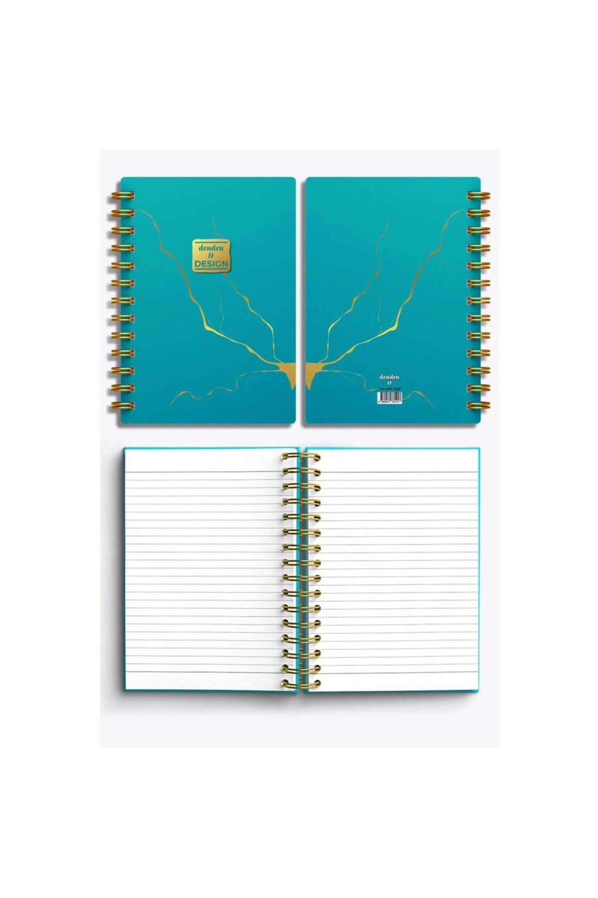 denden-Marble Turquoise 17X24 Striped Notebook 4
