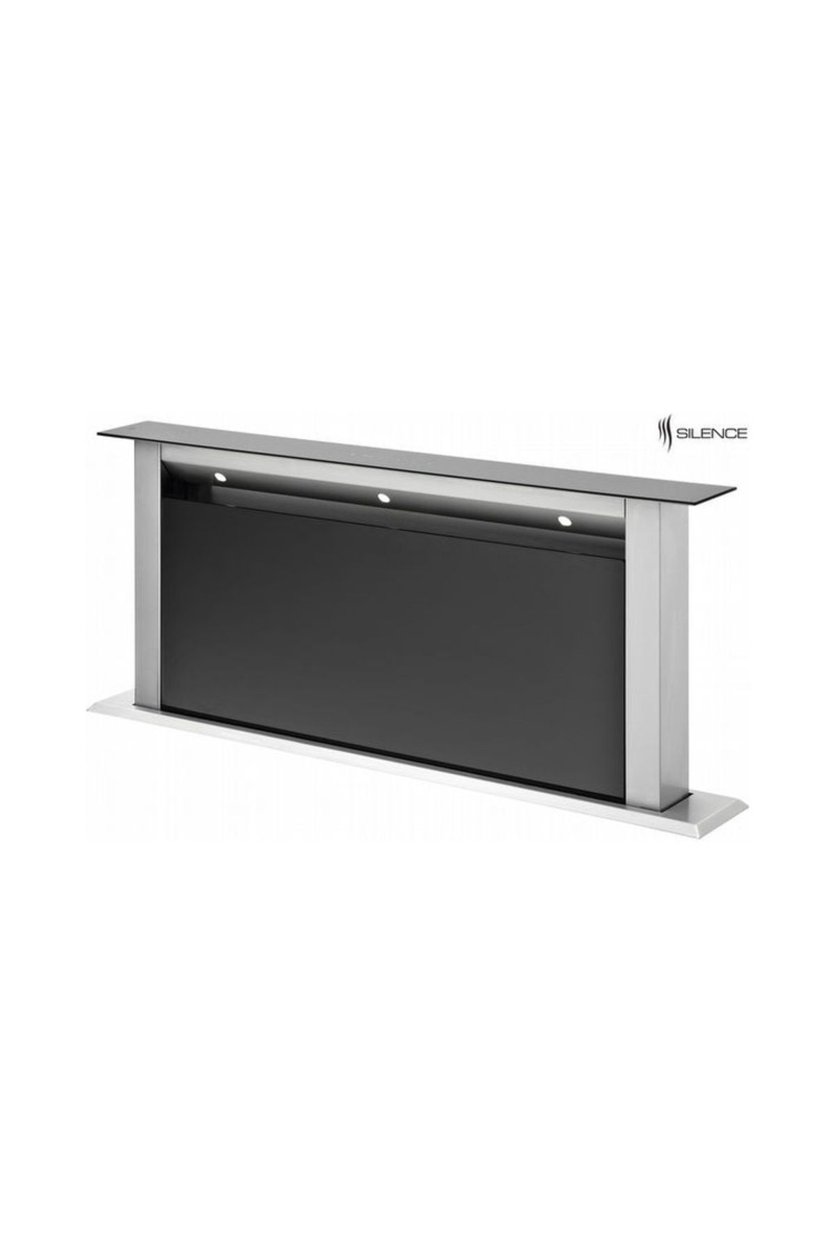 Silverline Armonia 3410 Davlumbaz, 90 cm, Tezgaha Montaj, Inox Siyah