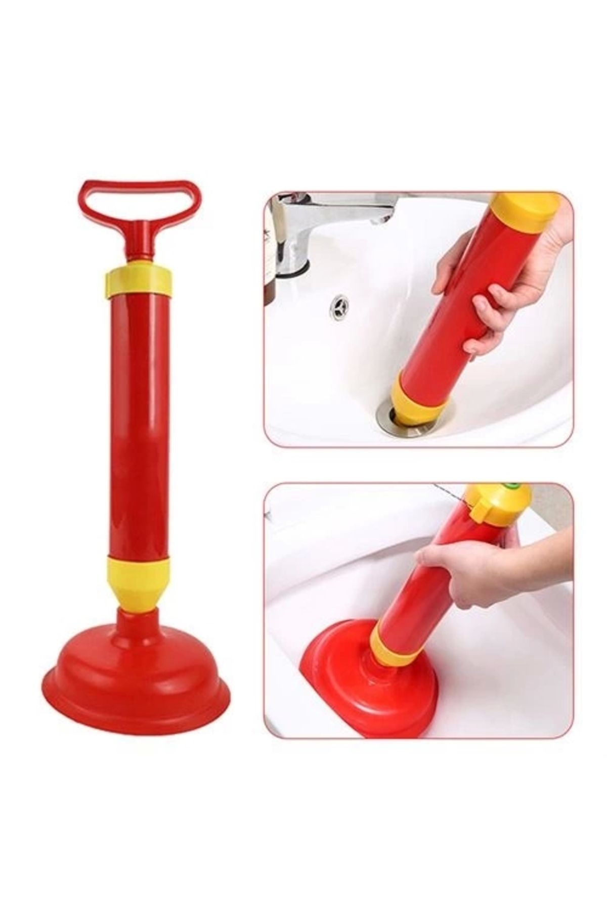 No8 Home UnBlocker Pistonlu Klozet Lavabo Gider Açıcı Pompa