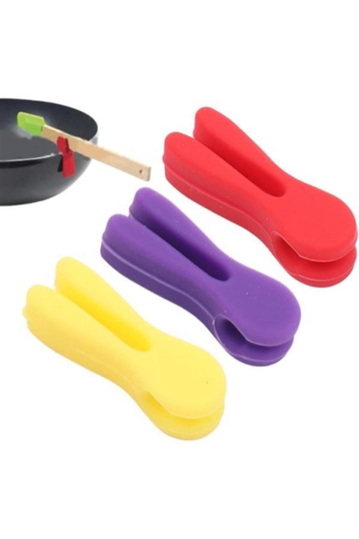 Modafiks Silikon Tava Kaşık Tutacağı 3'Lü Paket