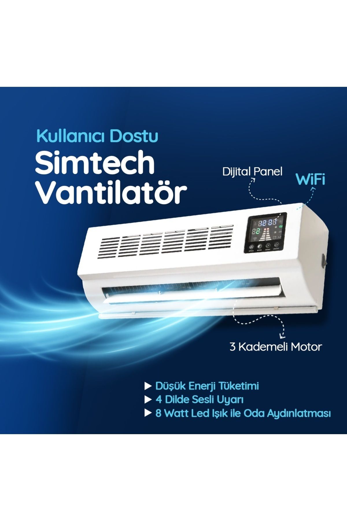 Simtech Km-2515 Duvartipi Vantilatör