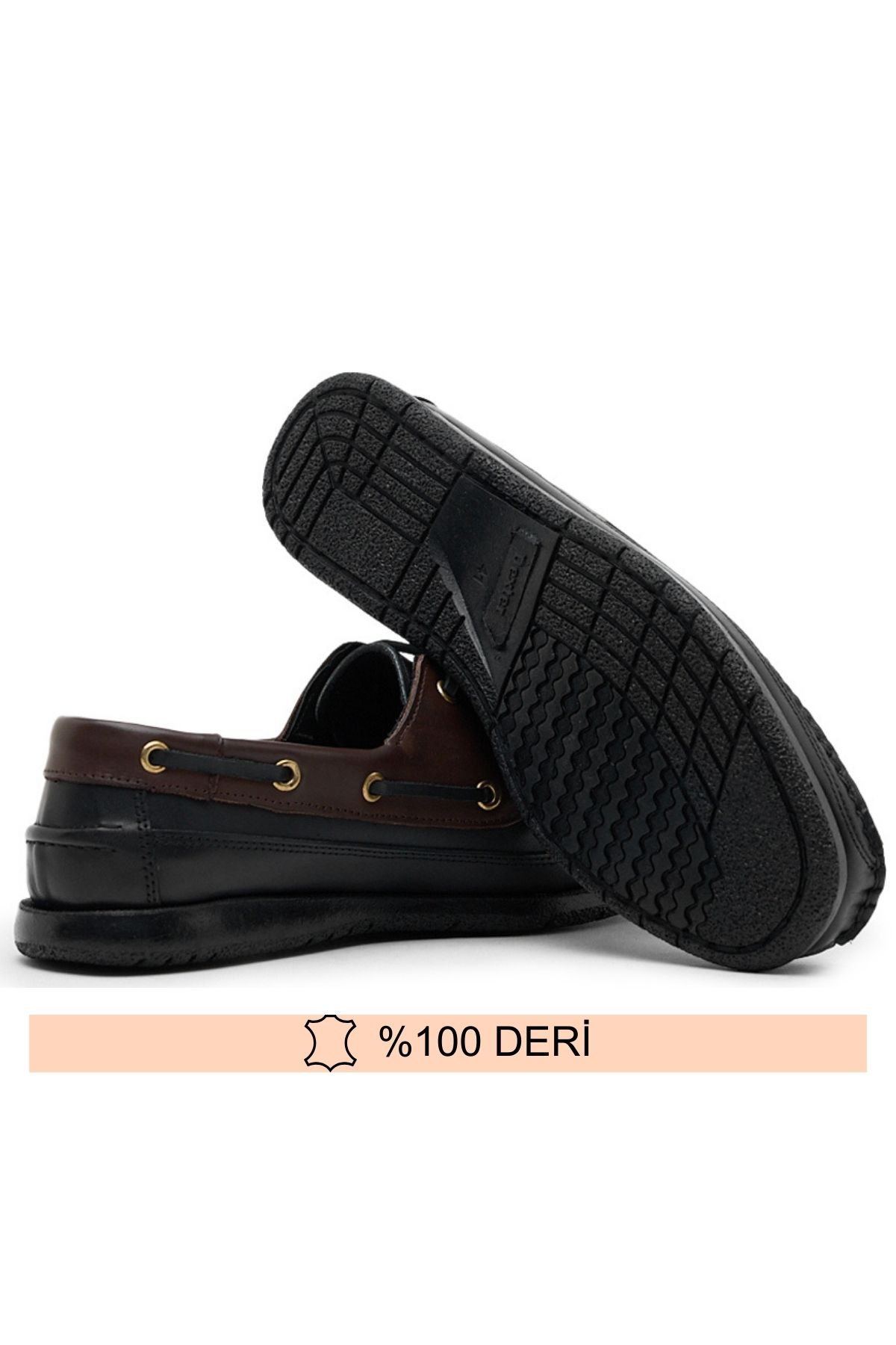 Fine Ayakkabıcılık-Genuine Leather Black-Brown Men's Loafer Shoes (Dexter) 39-47 4
