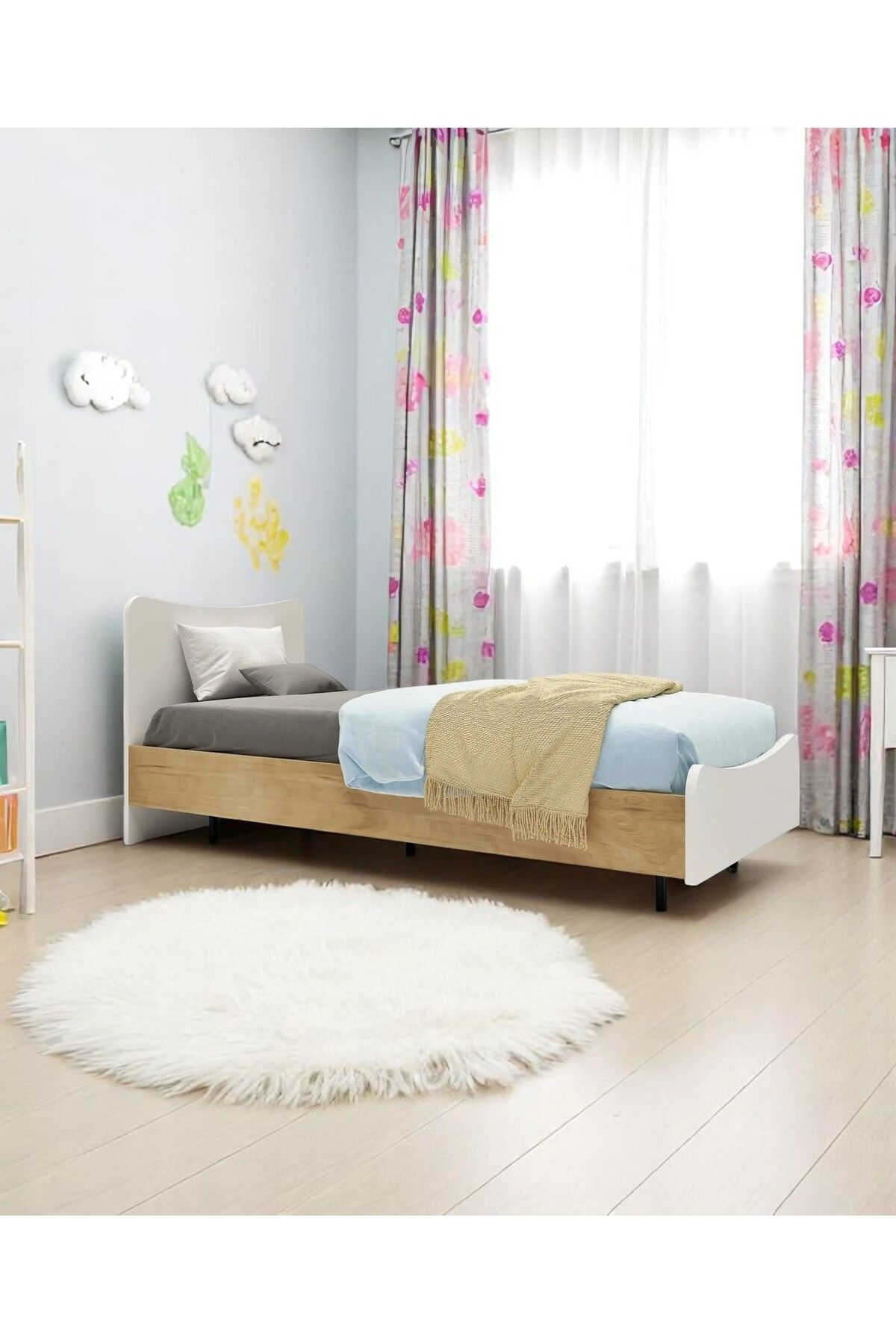 FLORADESİGN Mango Tek kişilik Karyola Genç ve Çocuk Odası (90*190cm)