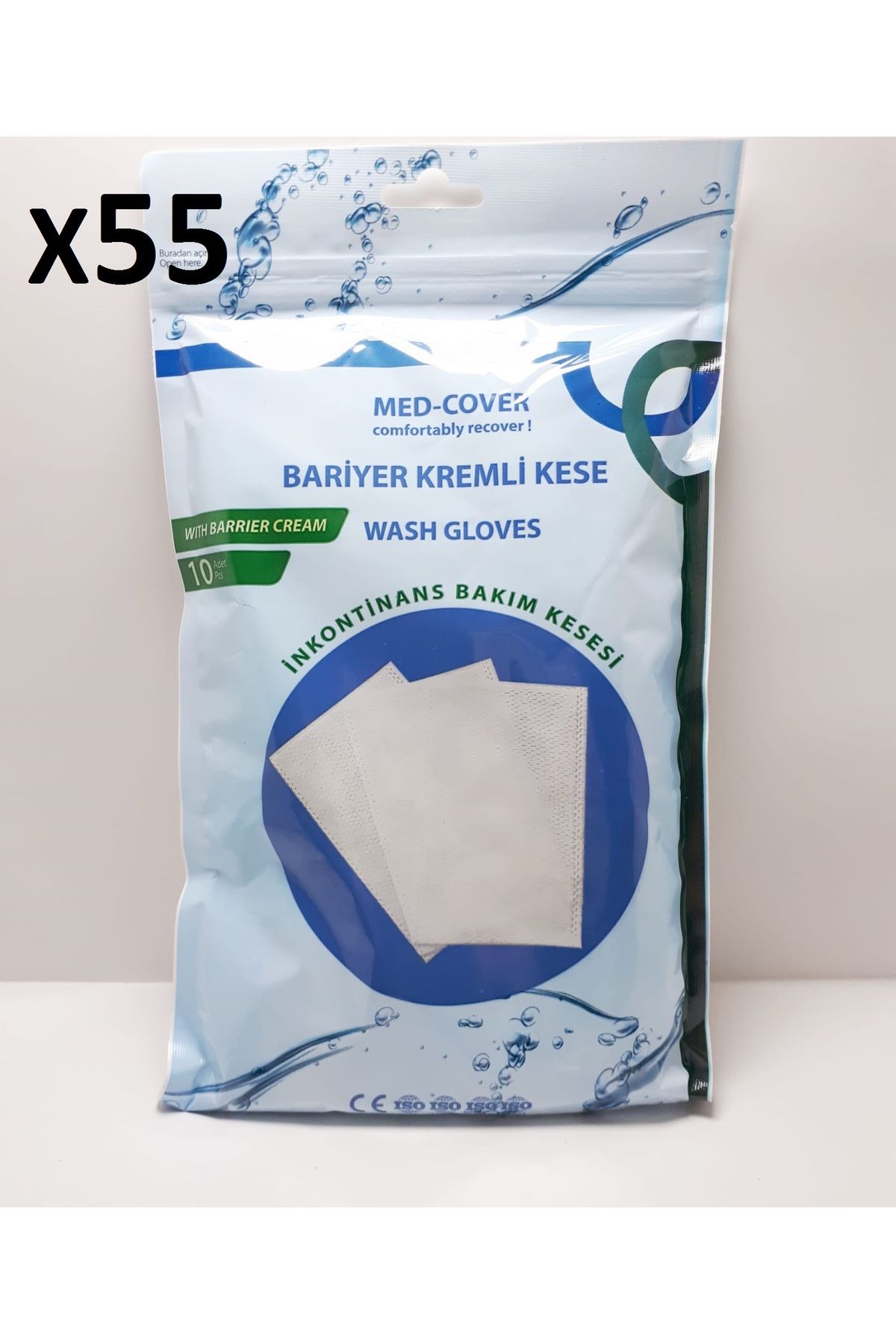 MED-COVER BARİYER KREMLİ KESE 55 ADET