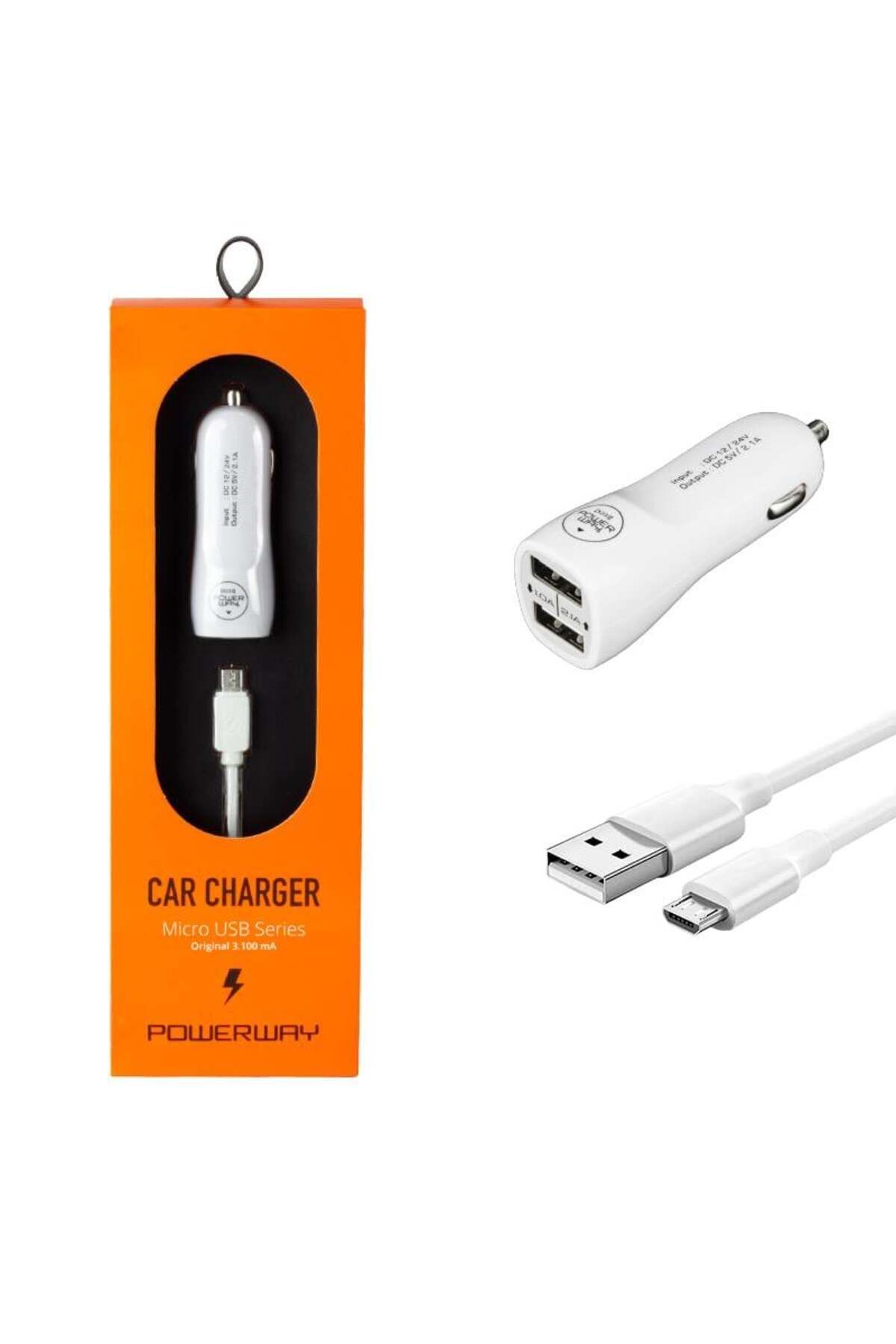 POWERWAY 3.1A Micro Usb Araç Çakmaklık Şarj Aleti X233