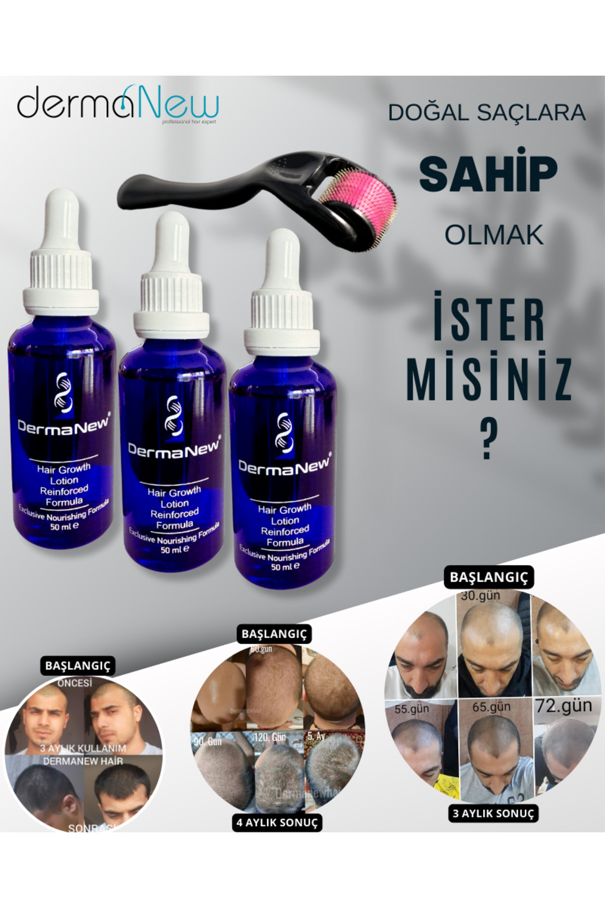 dermanew Saç Losyonu Saç Bakım Yağı - Hair Saç Çıkartıcı Serum / 3