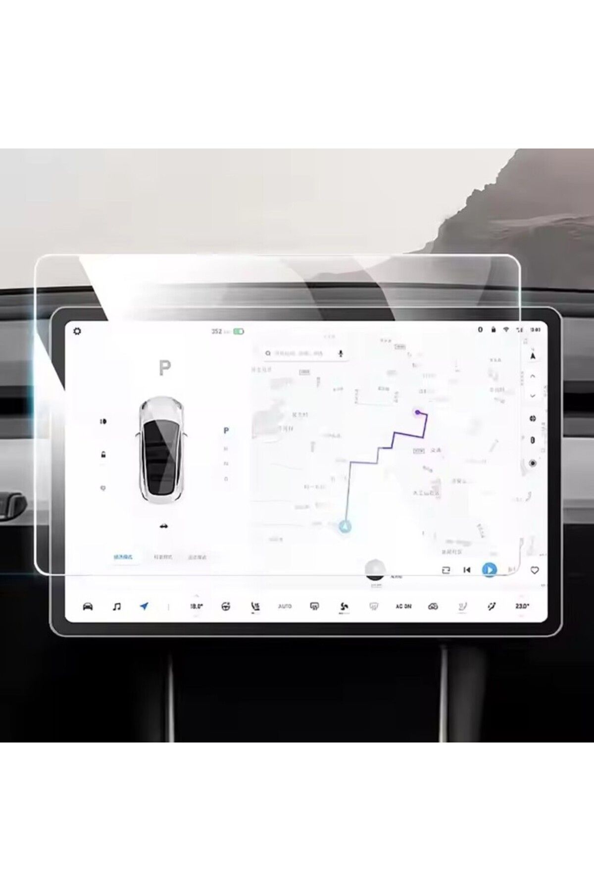 Fenrir Garage-Tesla Model Y Juniper Compatible Screen Multimedia Protector Front and Back Set 5