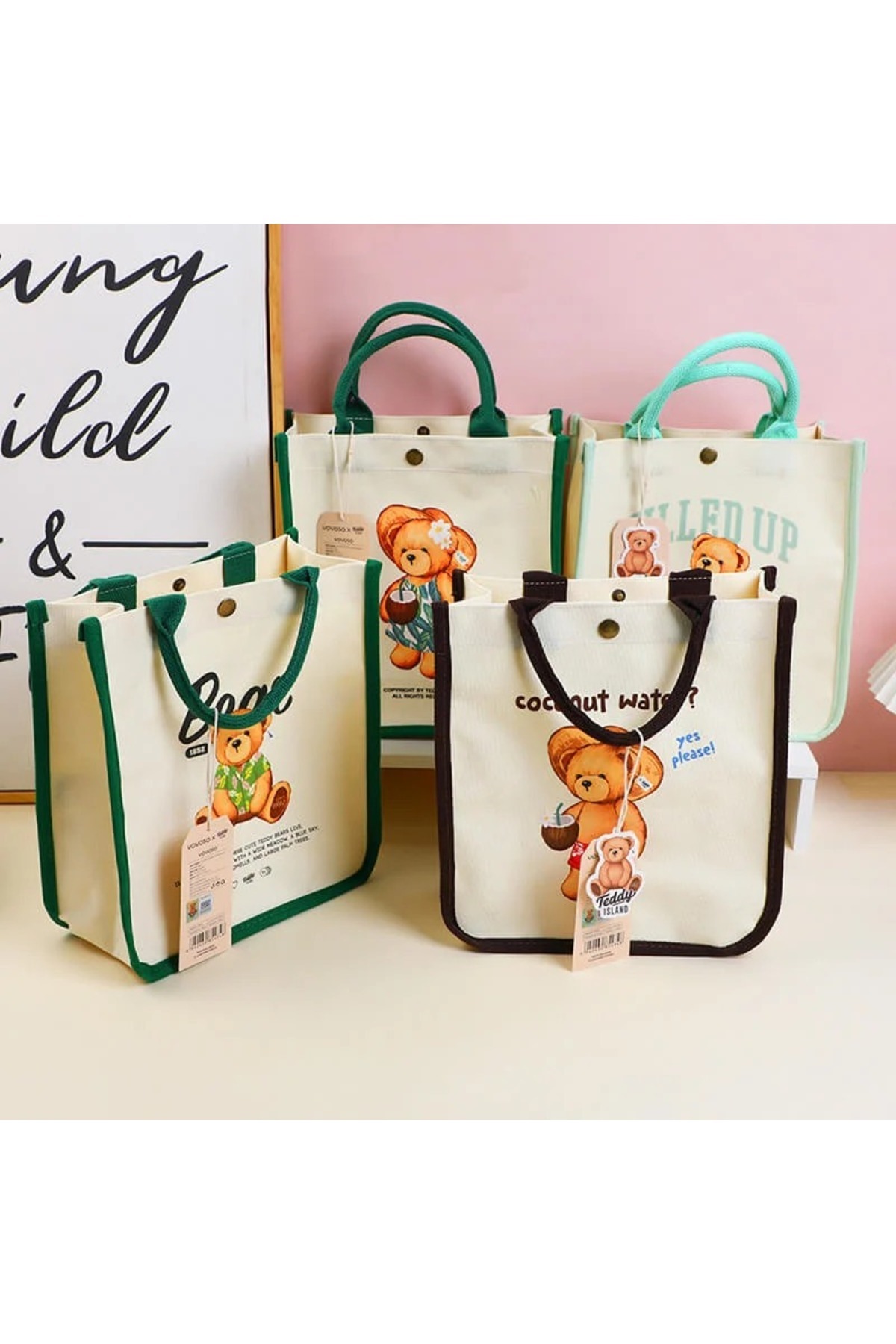 YOYOSO-Teddy Island Series Square Shoulder Bag 5