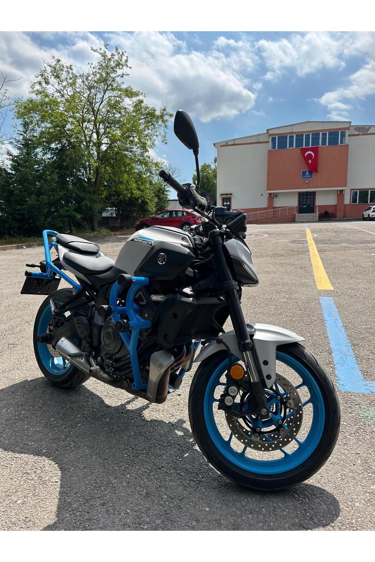 Hamza Motors Yamaha MT 07 Ön Koruma Demiri (Mavi) 2025 Uyumlu