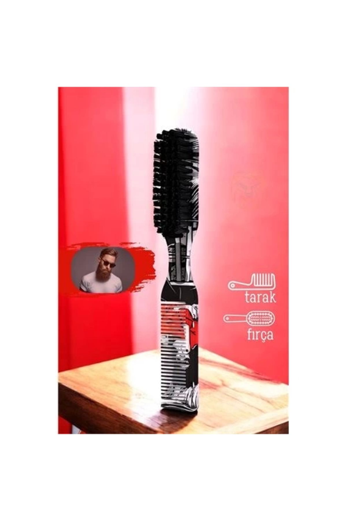 No8 Home Vintage Sakal Bıyık Tarama Fırçası