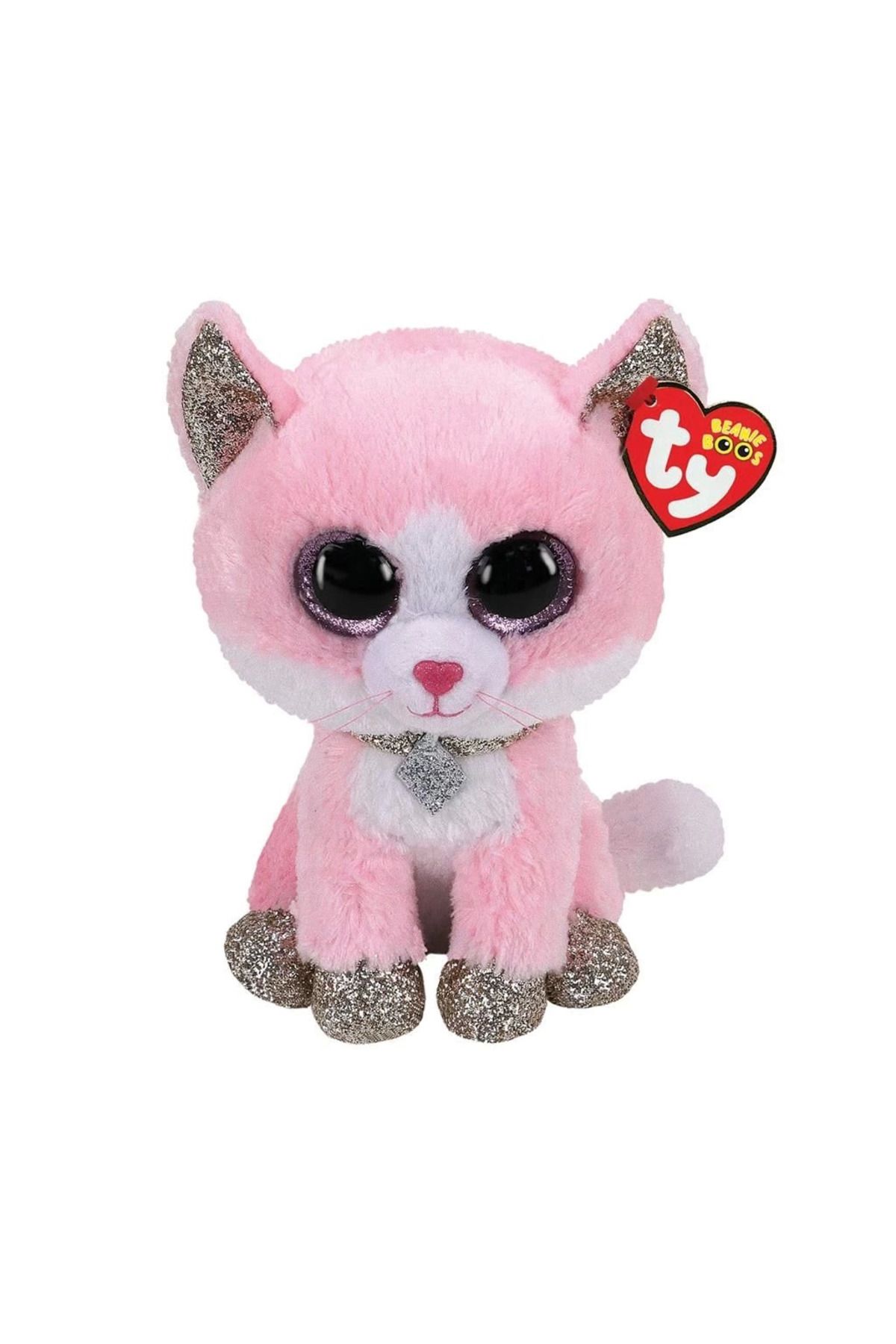ÖYKÜ VE YİĞİT TY Beanie Boos Pembe Peluş Kedi Fiona 24 cm