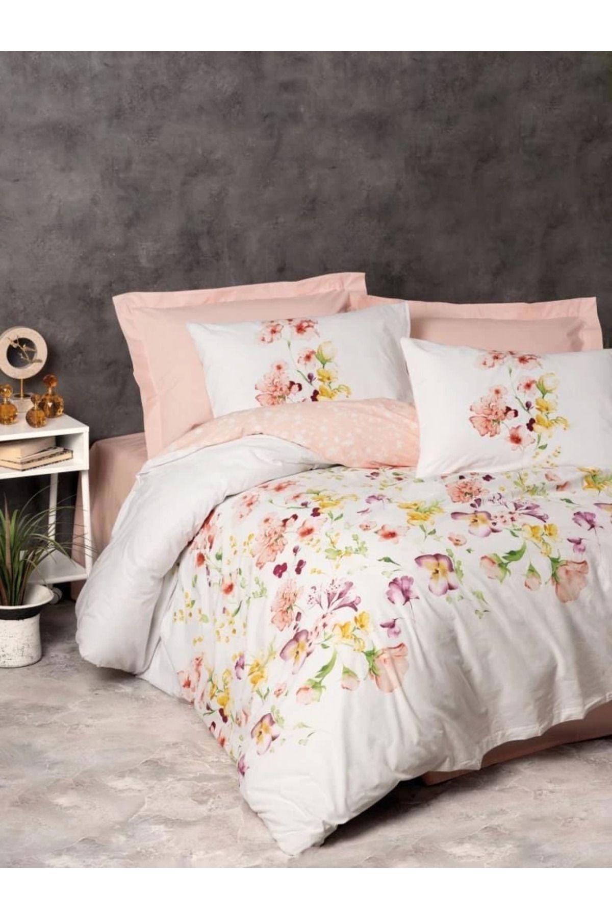 ÖYKÜ VE YİĞİT Cotton Box Ranforce Nevresim Takımı Çift Kişilik Emma Somon