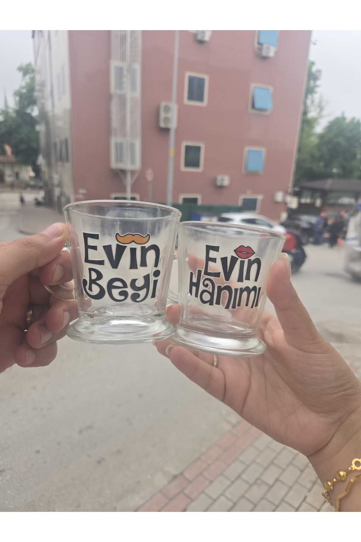 ERASLAN EVİN HANIMI - EVİN BEYİ BASKILI 2'Lİ FİNCAN