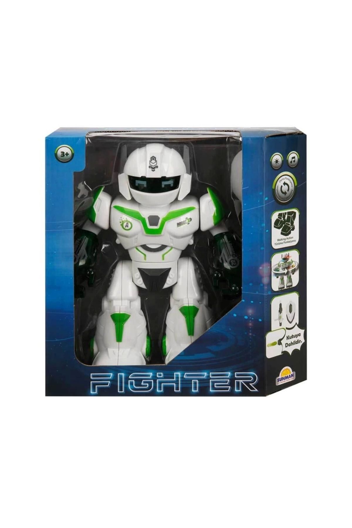 ÖYKÜ VE YİĞİT Sesli ve Işıklı Robot Fighter 22 cm