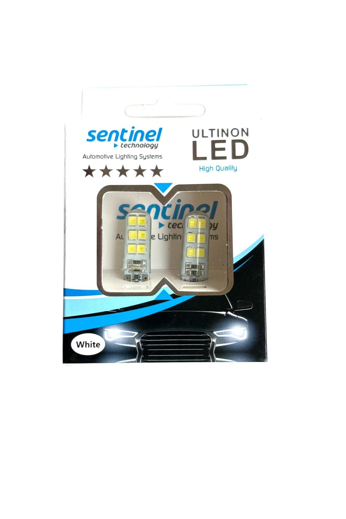Universal SENTİTEL 12V 12 LED T10 BEYAZ SİLİKONLU