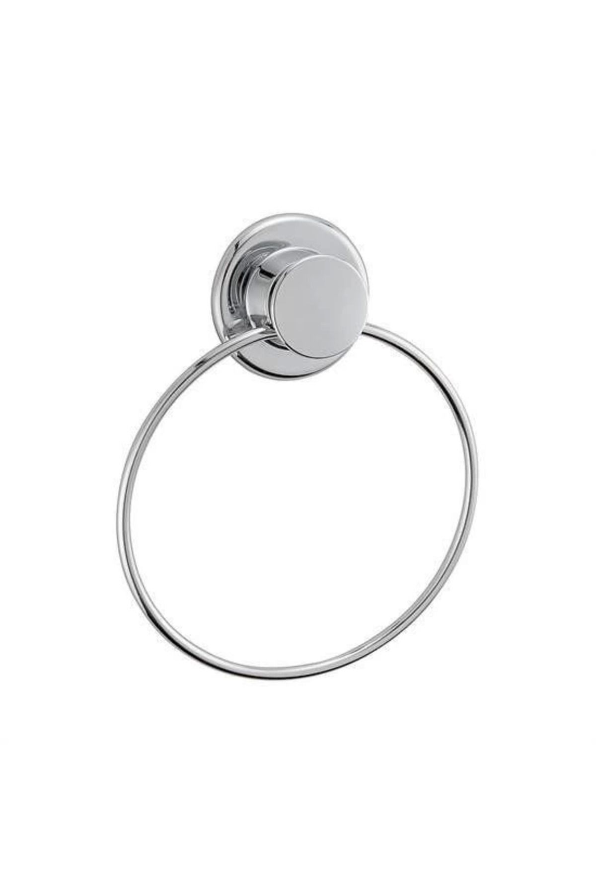 ÖYKÜ VE YİĞİT Arkası Yapışkanlı Yuvarlak Metal Havluluk Askısı Aparatı